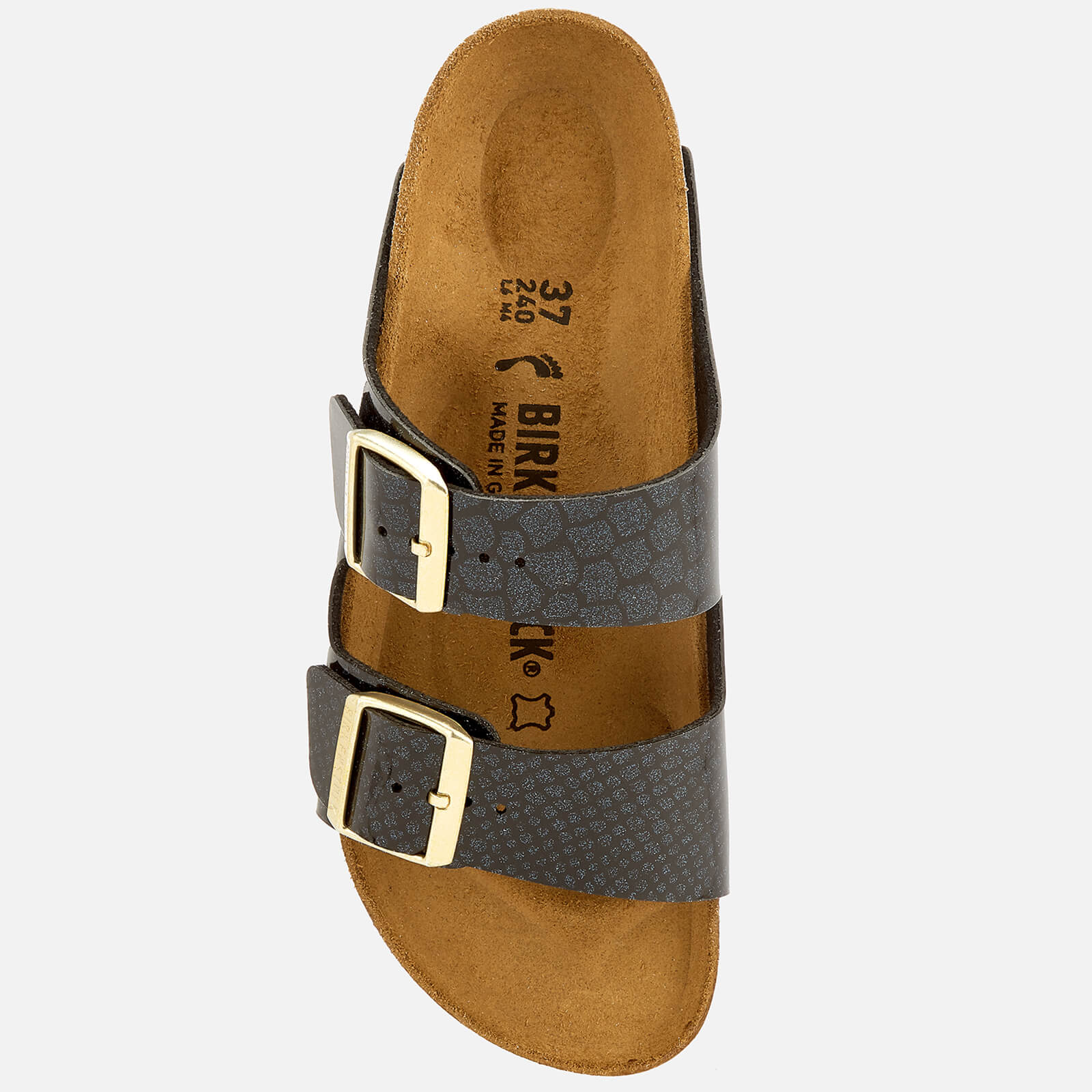Birkenstock Women s Arizona Slim Fit Double Strap Sandals Magic Snake Black Allsole