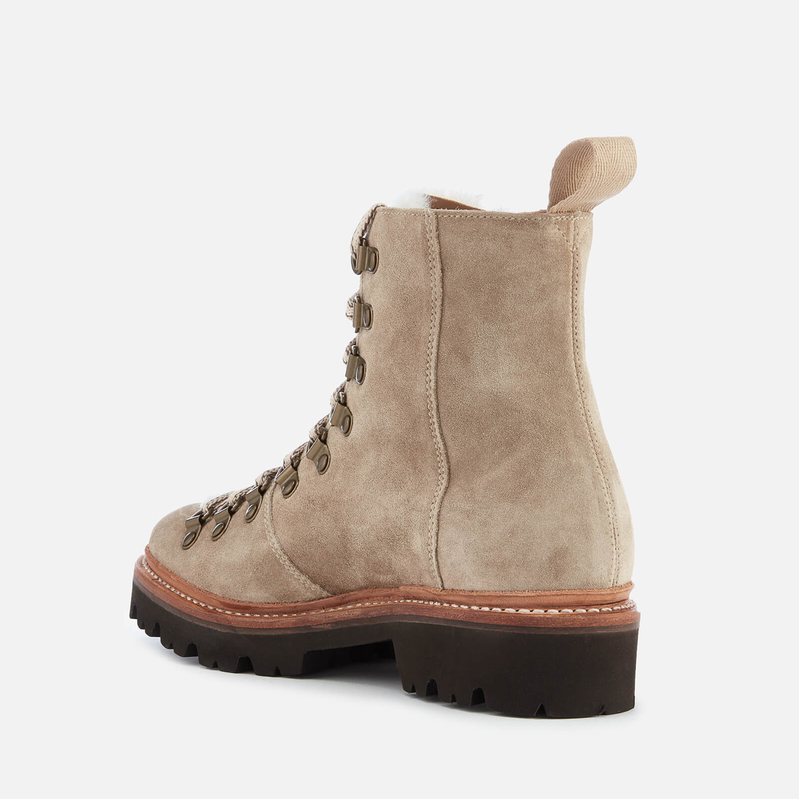 Grenson Women s Nanette Suede Hiking Style Boots Maple Allsole