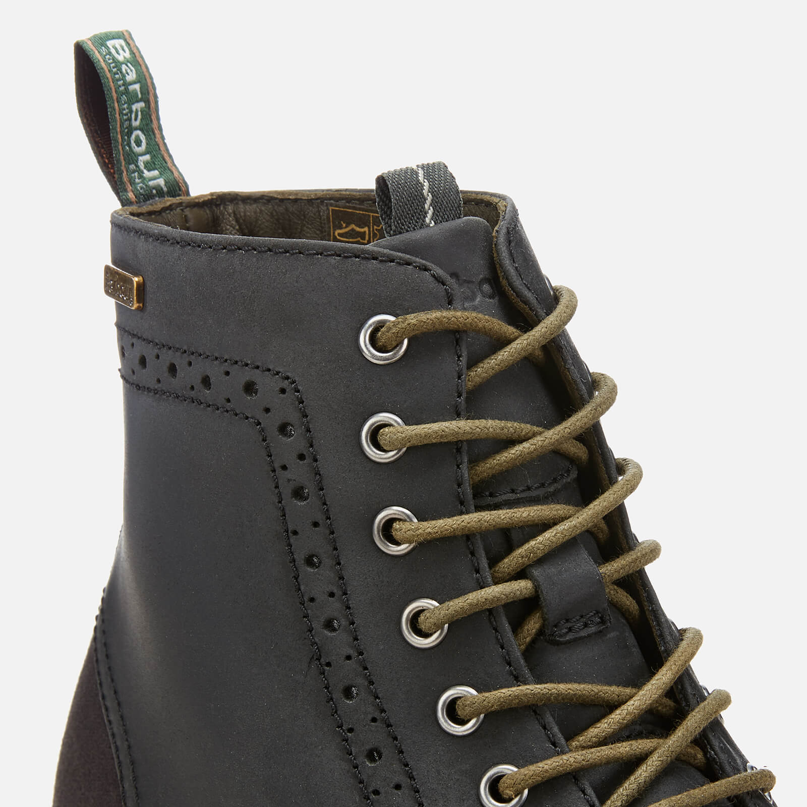 Barbour mens black belsay brogue boots online