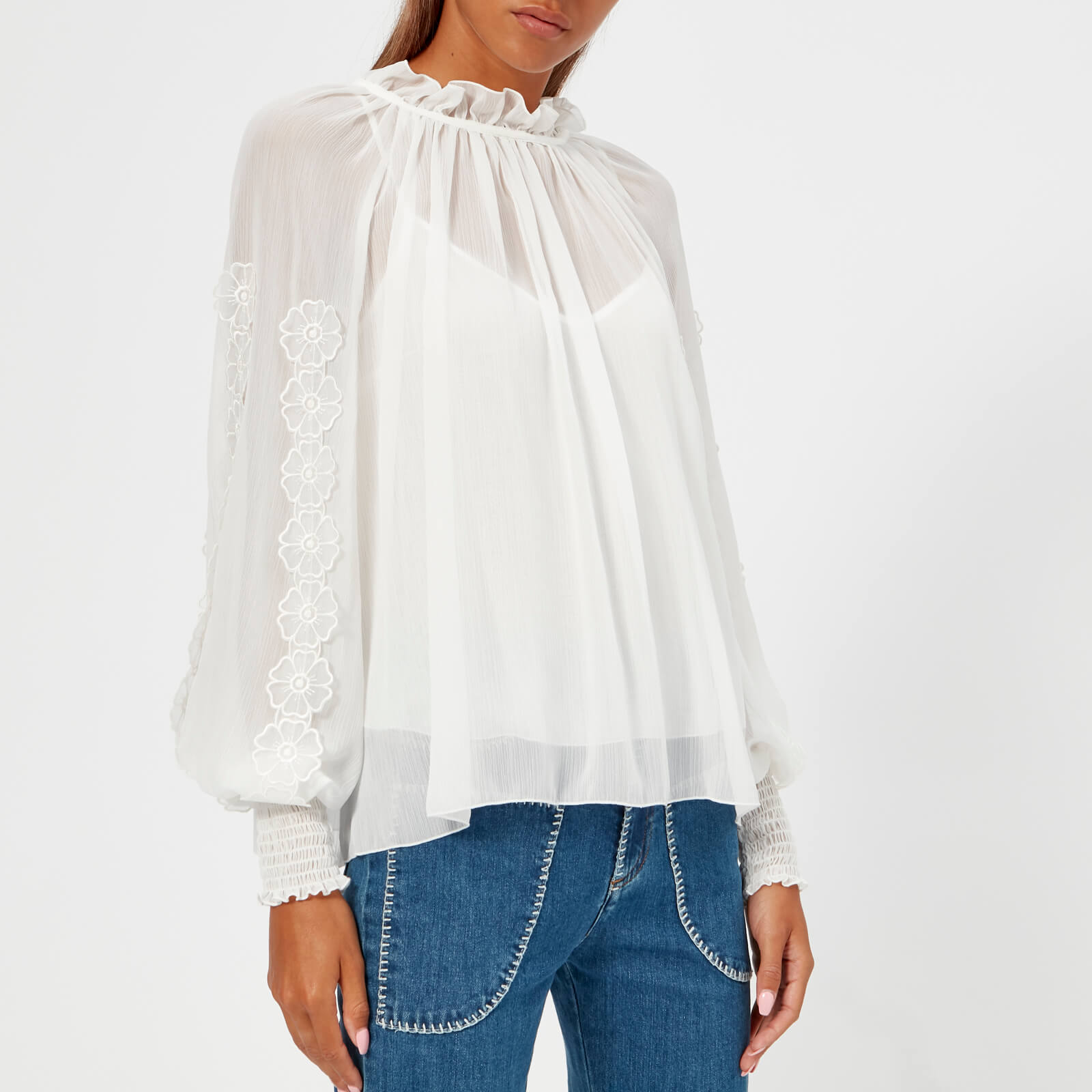 4/19～【SPRING SALE】butterfly tulle ribbon blouse【2色展開