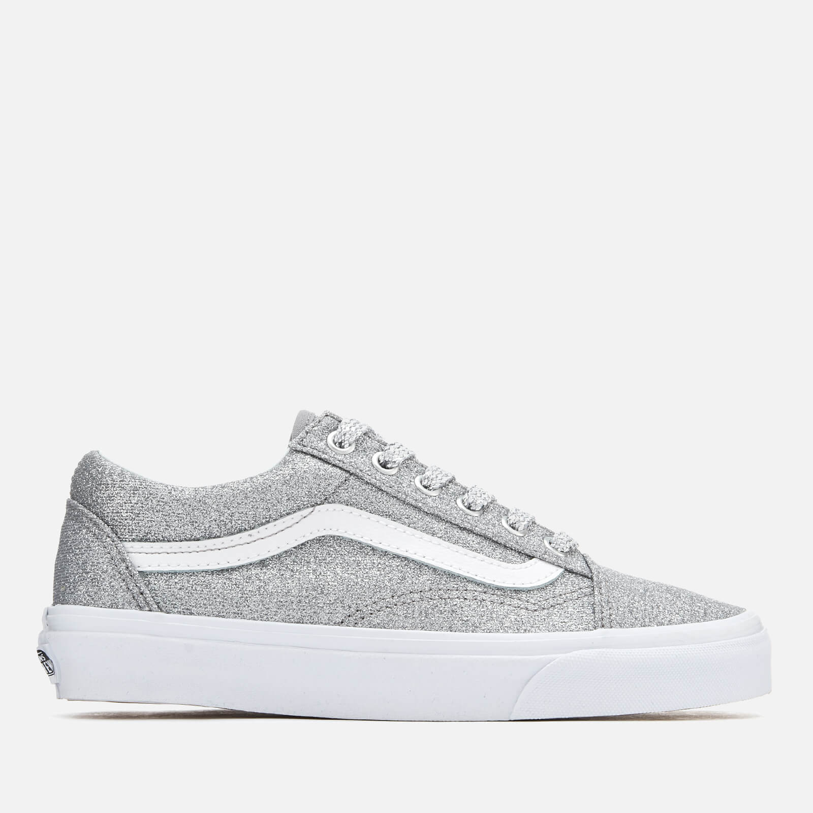 Silver vans glitter cheap