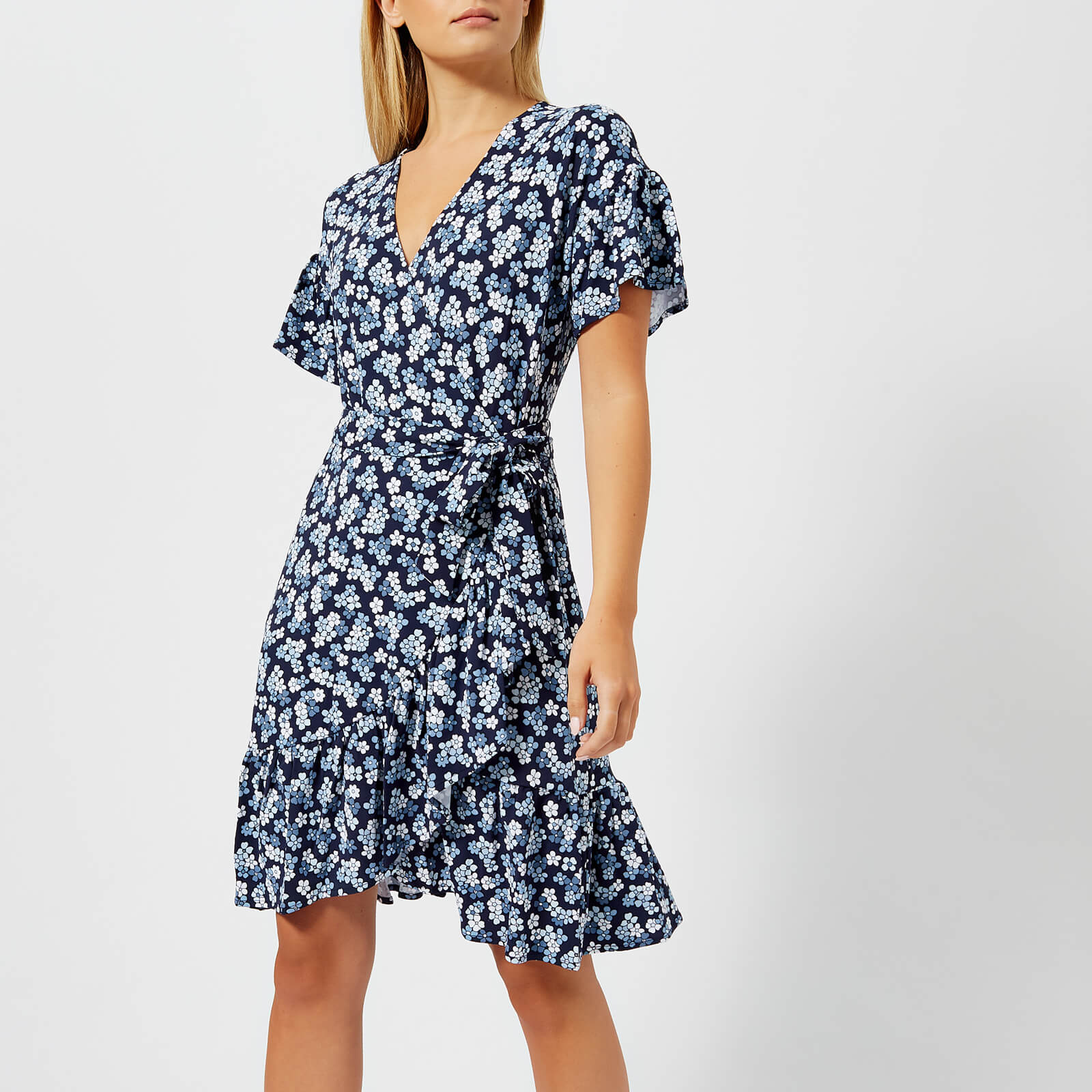 MICHAEL MICHAEL KORS Women s Mini Wrap Dress True Navy Coggles