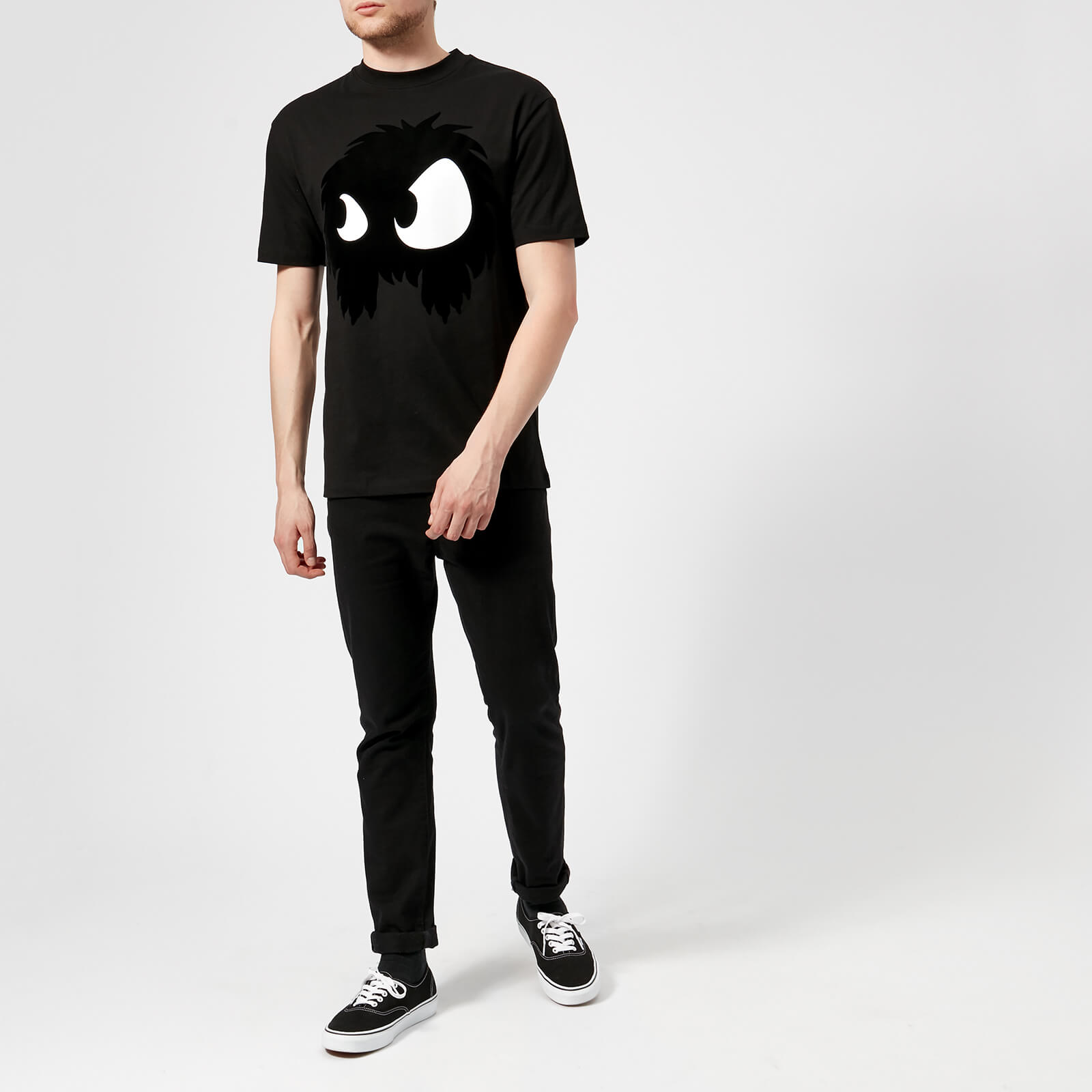 McQ Alexander McQueen Men's Dropped Shoulder Chester Monster T-Shirt -  Darkest Black | Coggles