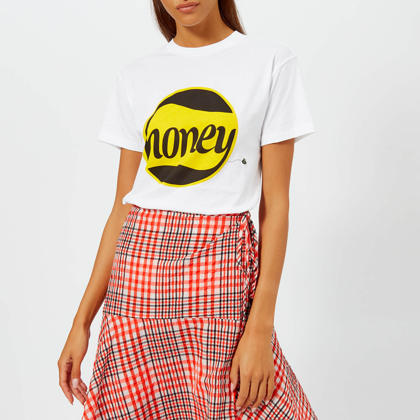 Ganni Women s Harway Honey Bee T Shirt White Coggles