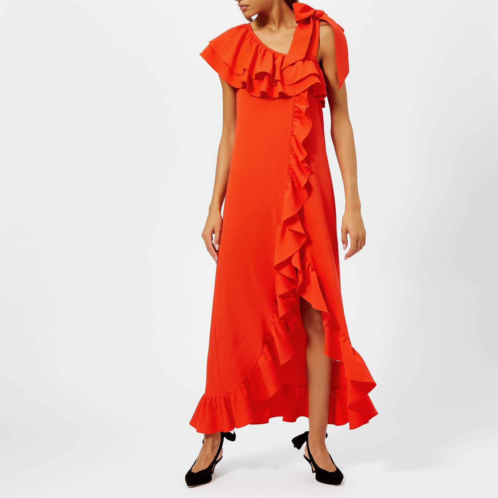Ganni big apple red on sale dress