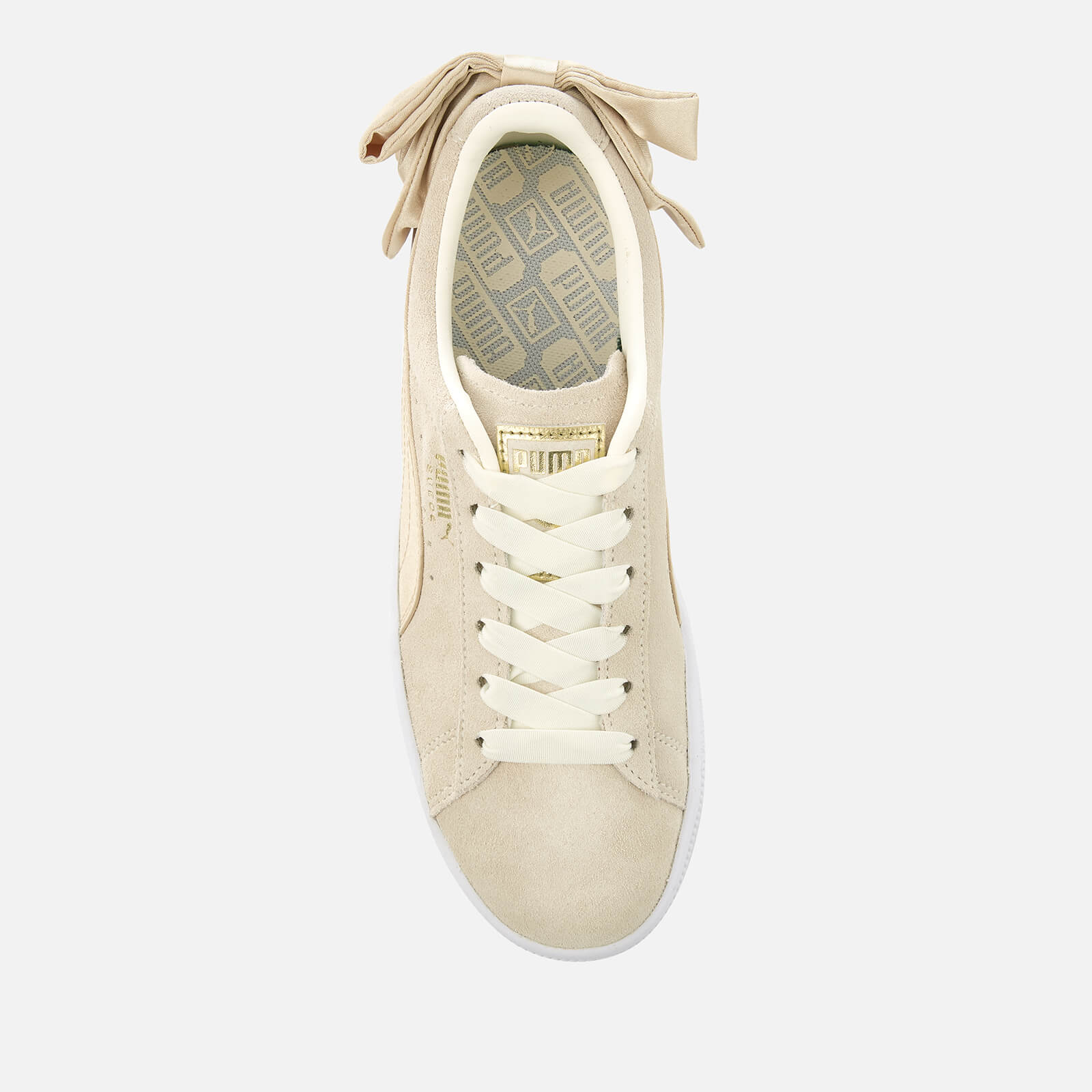Puma Women's Suede Bow Varsity Trainers - Marshmallow