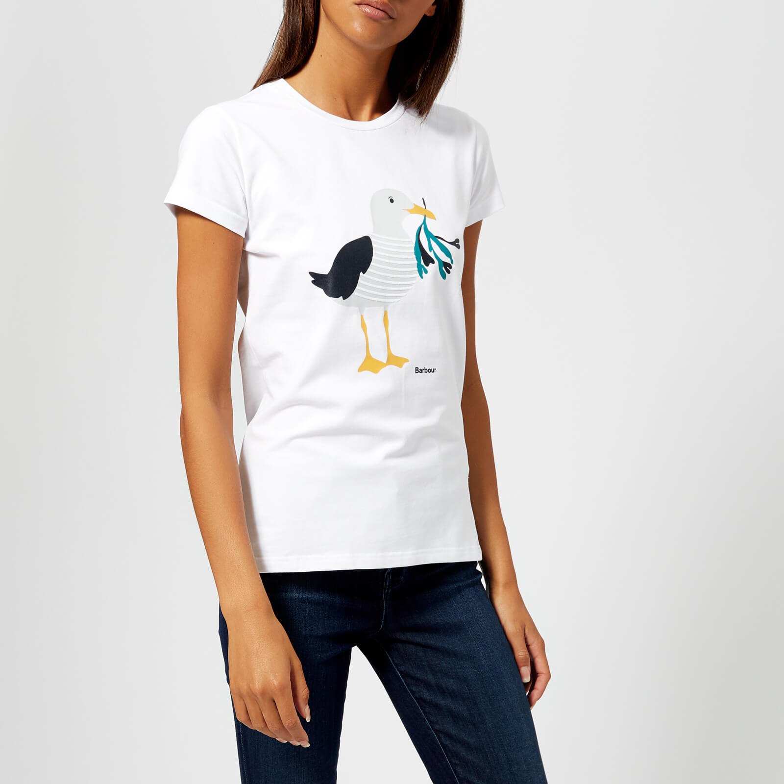 Barbour t shirt womens white discount
