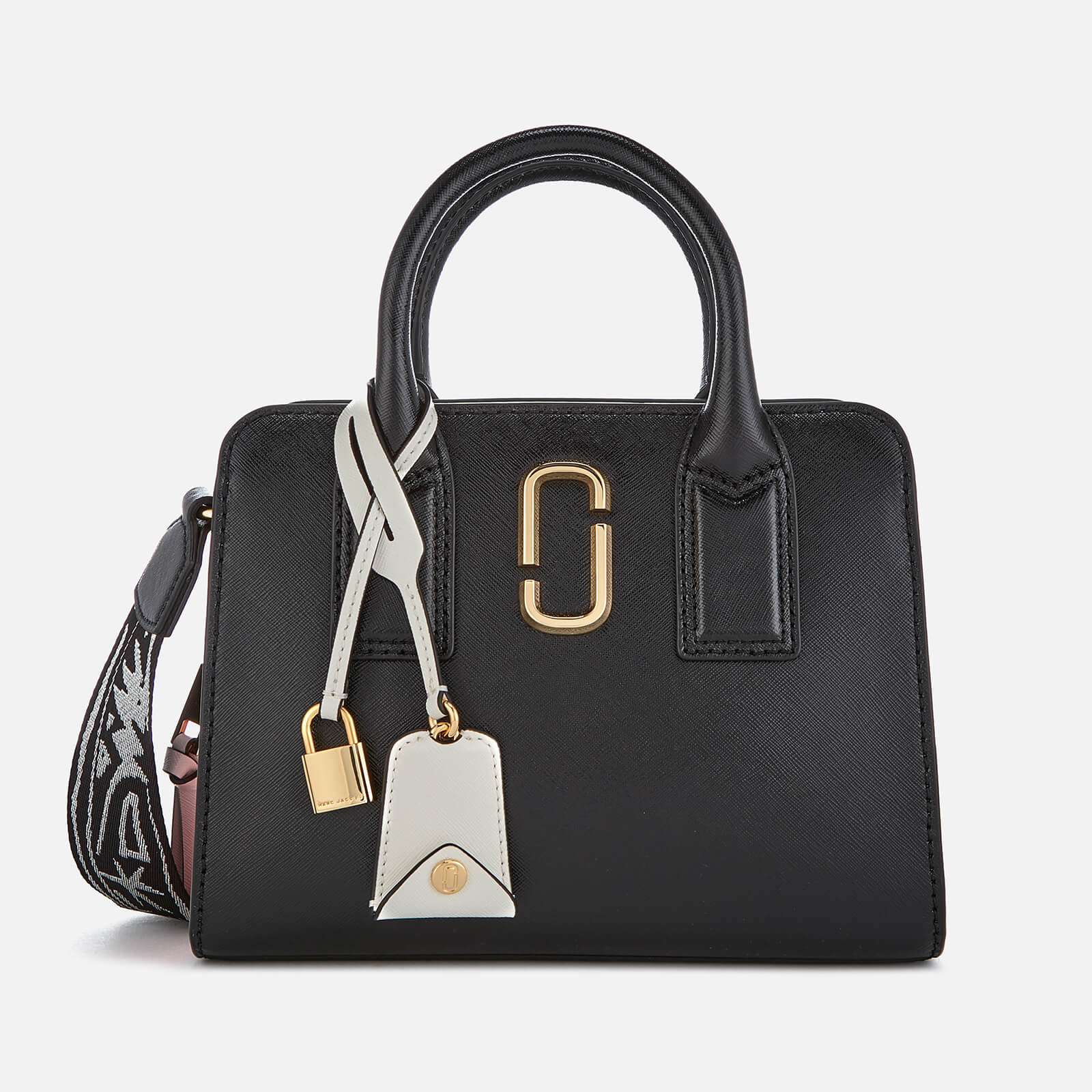 Marc Jacobs Women s Little Big Shot Tote Bag Black Baby Pink Coggles