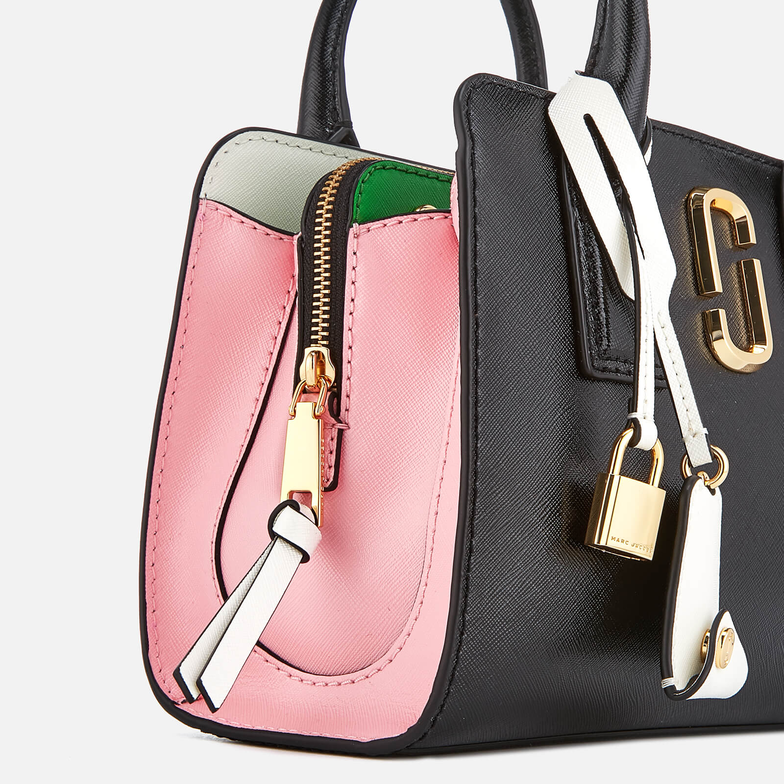 Marc Jacobs Women s Little Big Shot Tote Bag Black Baby Pink Coggles