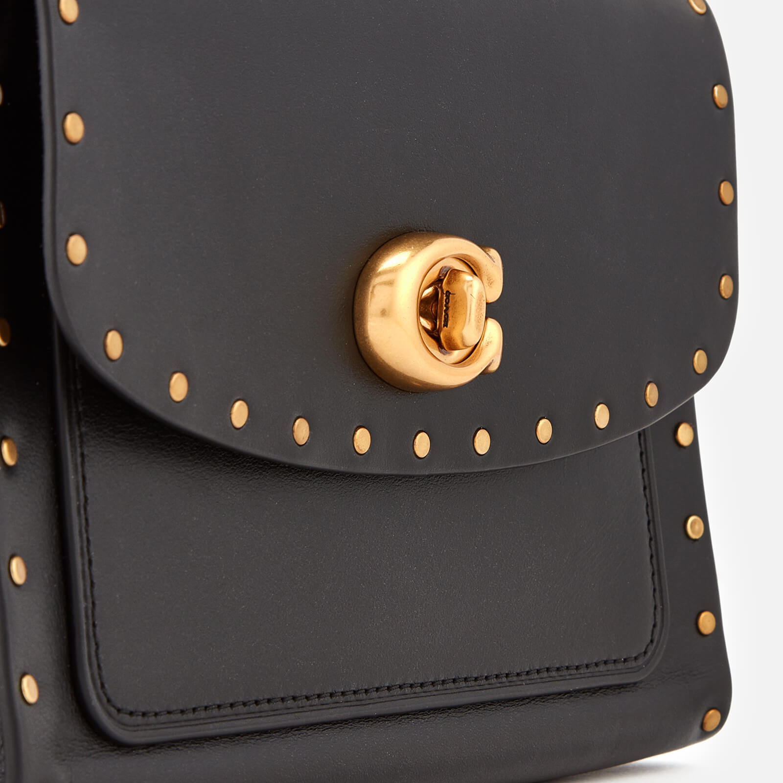 Coach Women s Border Rivets Parker 18 Shoulder Bag Black Coggles