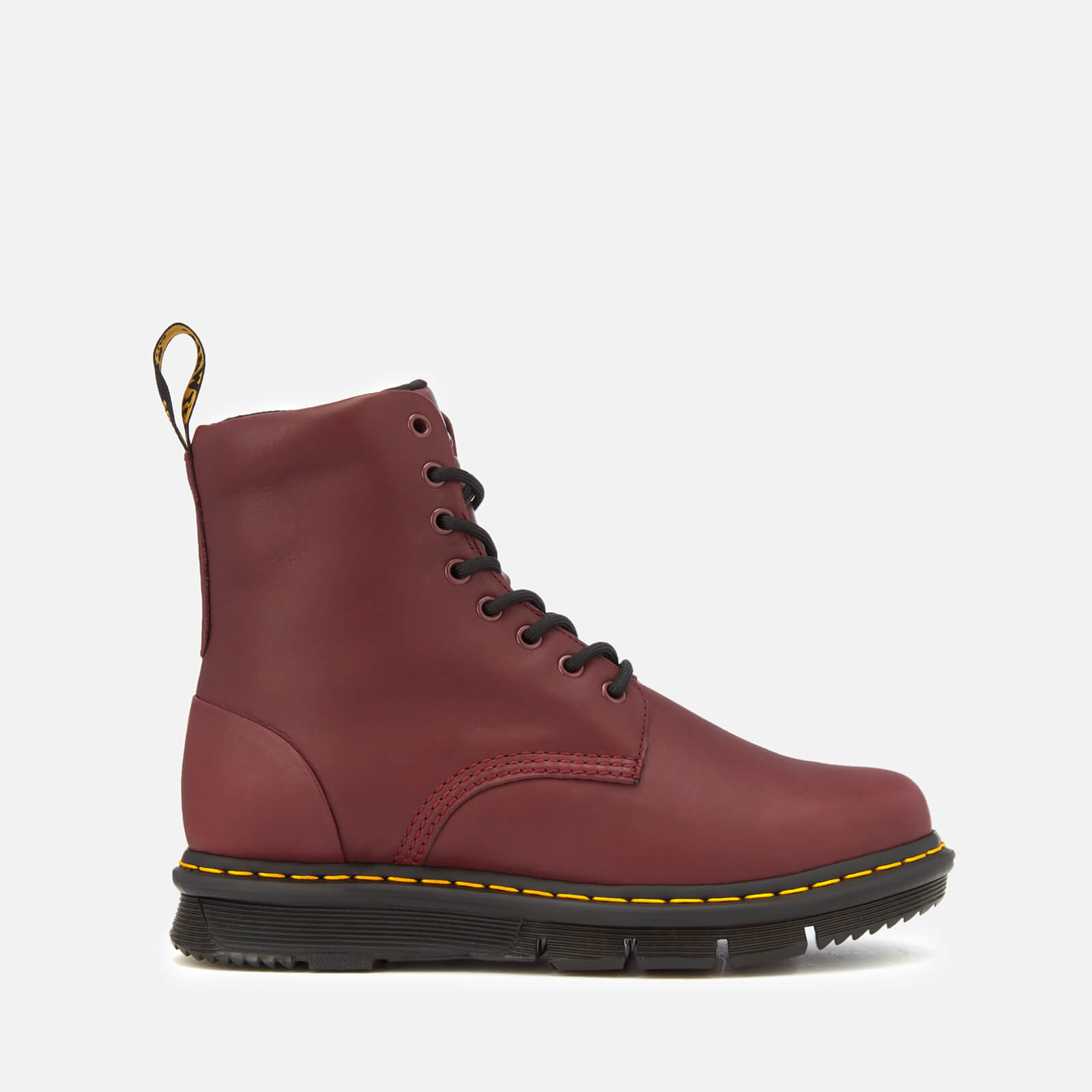 Dr. Martens Men s Lexington Cube Flex Leather 8 Eye Boots Burgundy UK 7 Allsole
