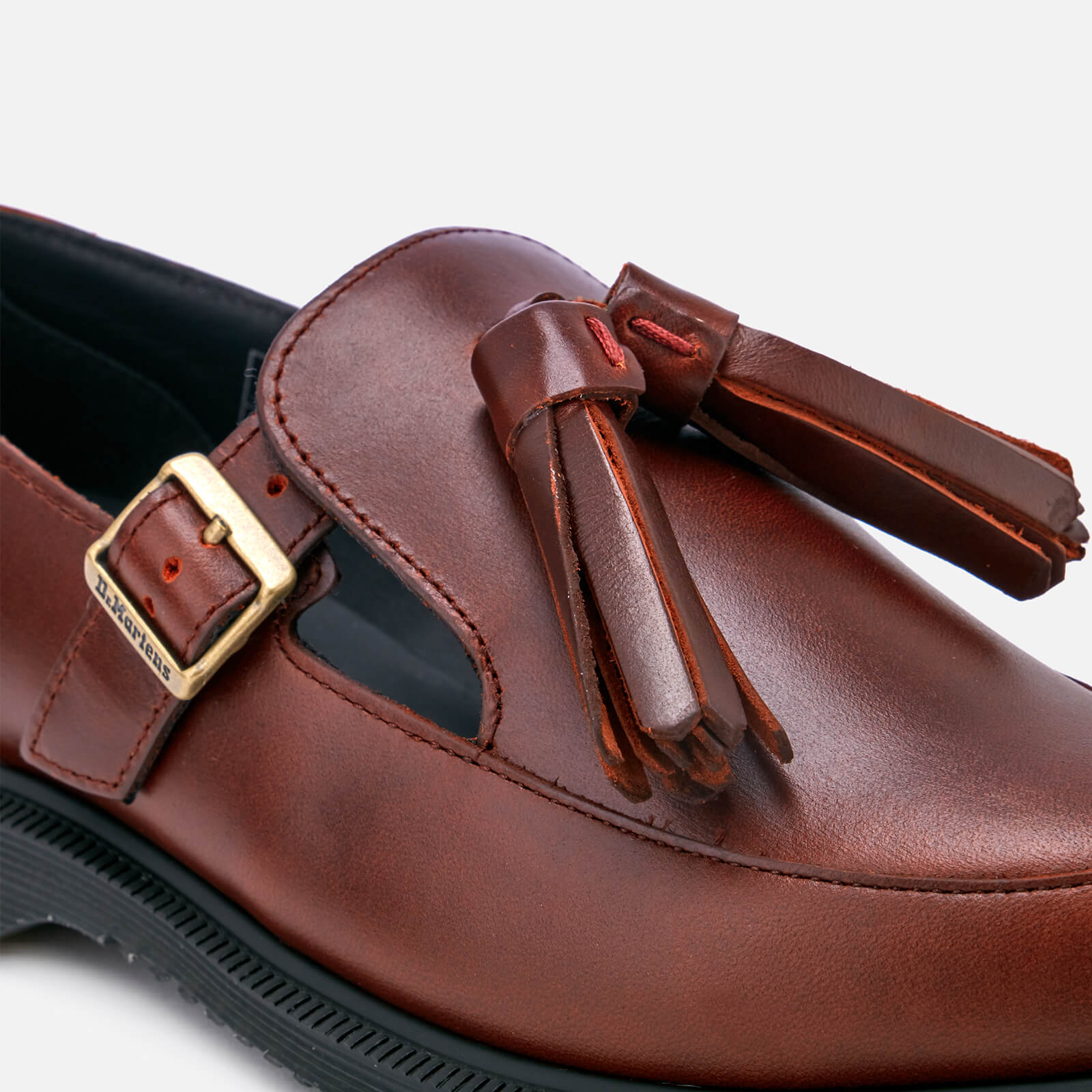 Dr. Martens Women s Gracia Brando Leather Tassel Flats Oxblood Allsole