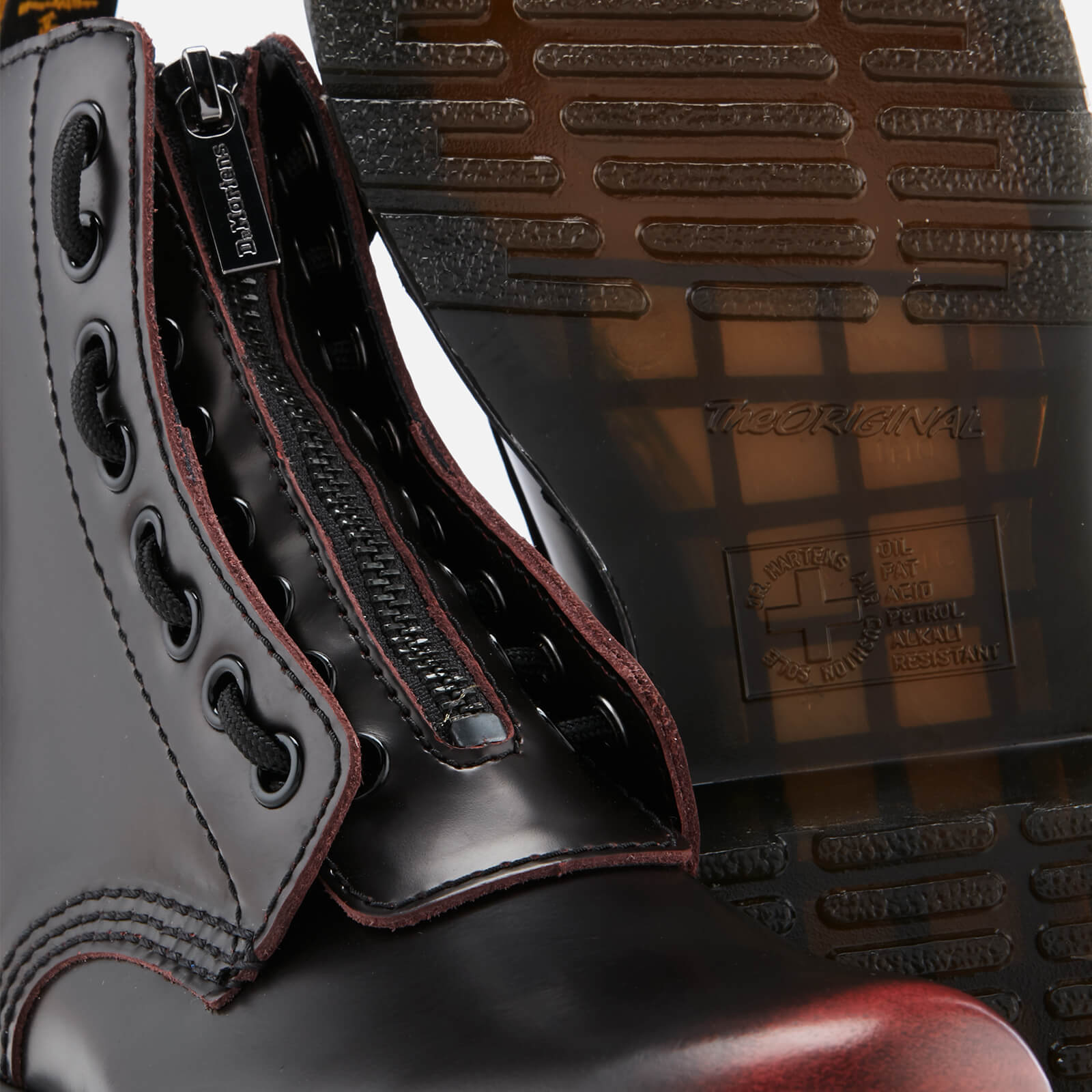 Dr martens front zip cherry clearance
