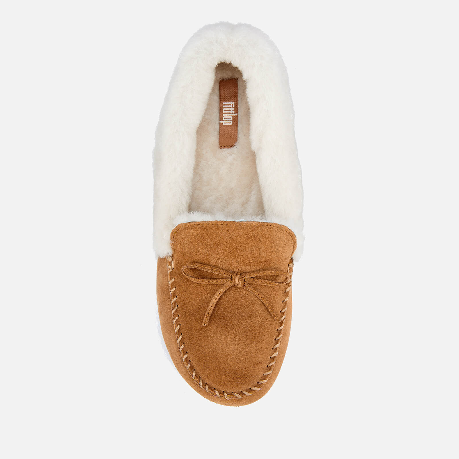 FitFlop Women s Clara Shearling Moccassin Slippers Tumbled Tan Allsole
