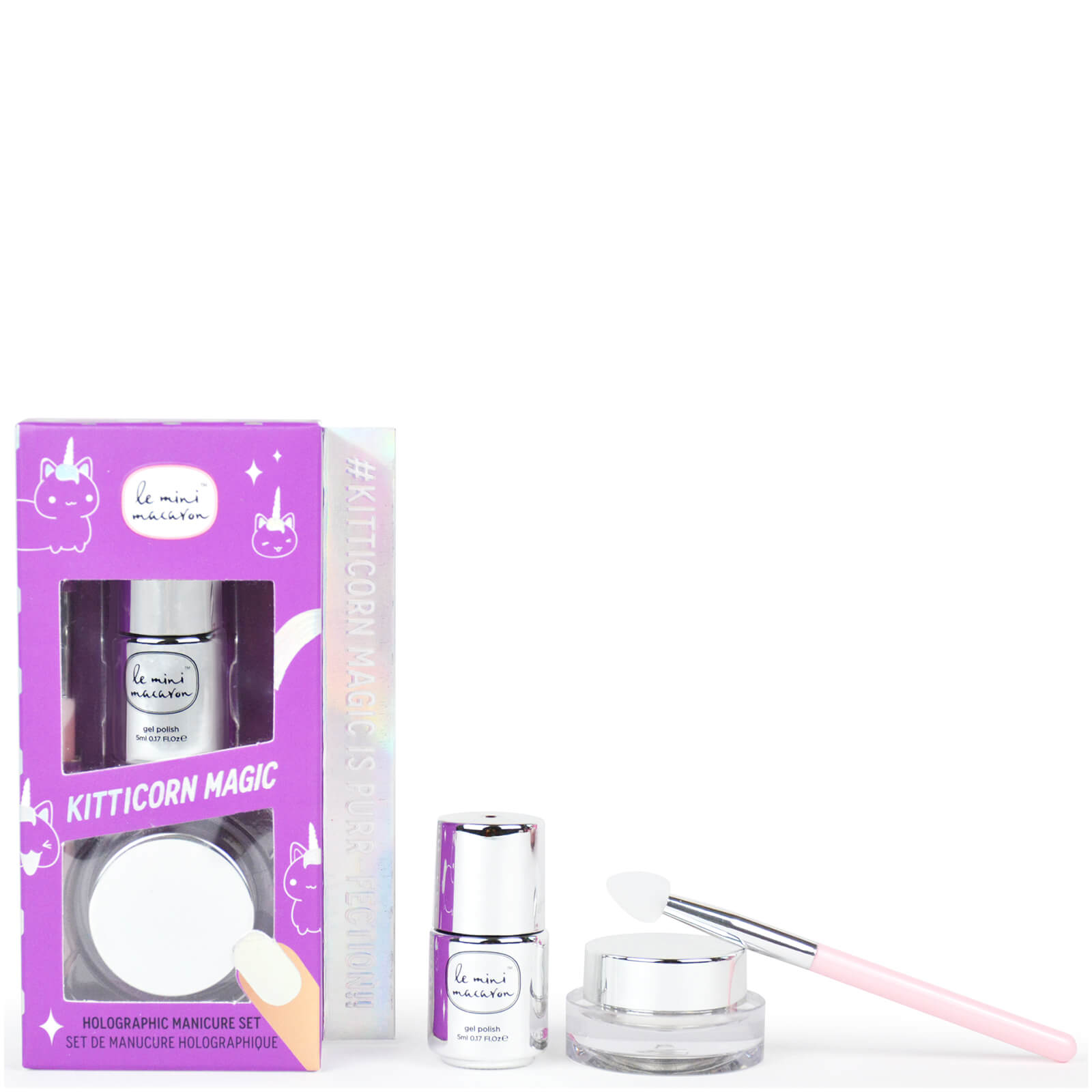 Kit de manicura Kitticorn Magic Holographic de Le Mini Macaron