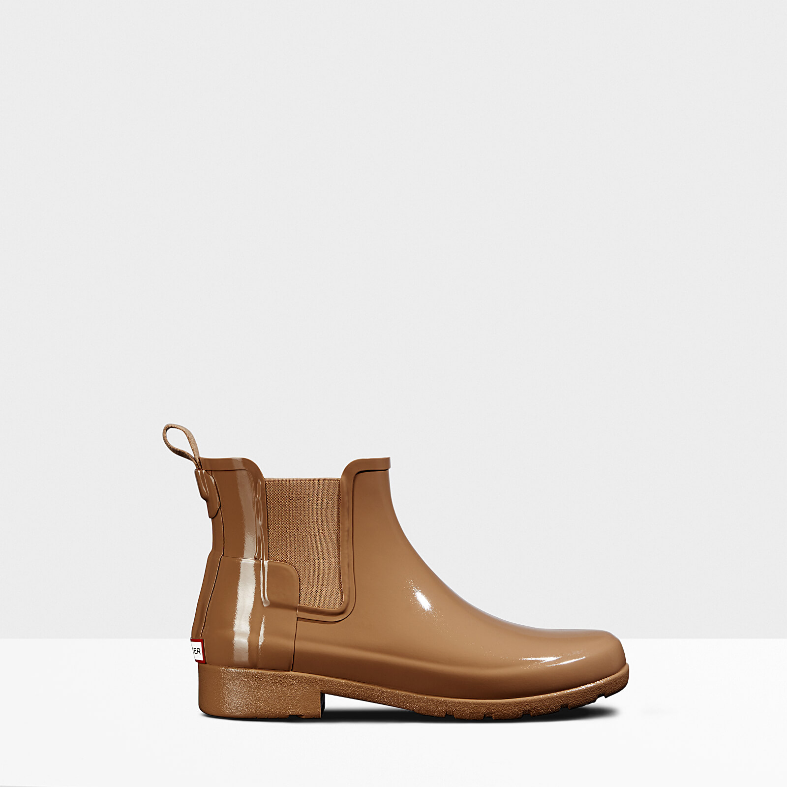 Hunter Women s Original Refined Gloss Chelsea Boots Tawny Allsole