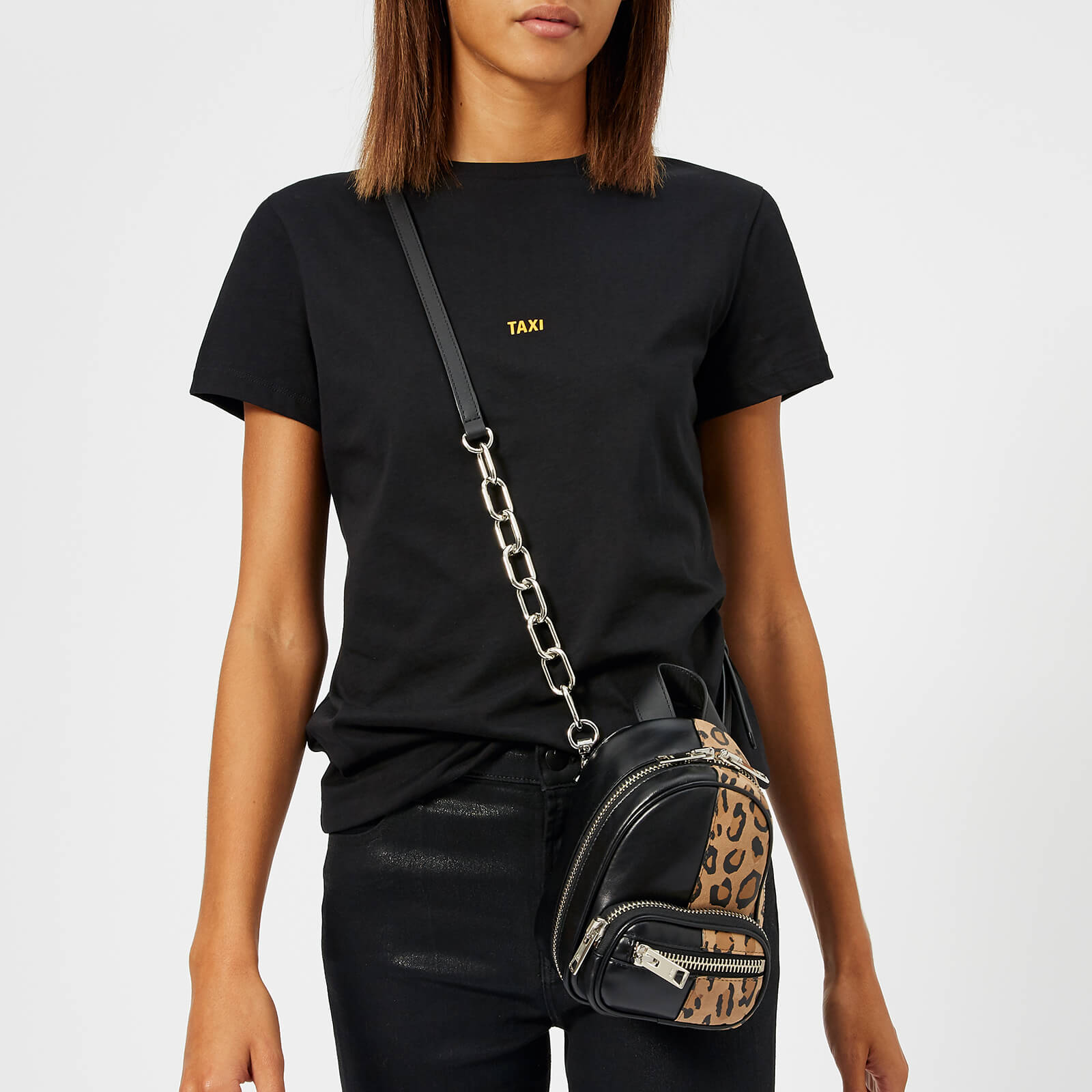 Alexander Wang Women s Attica Soft Mini Suede Leather Backpack Leopard Coggles