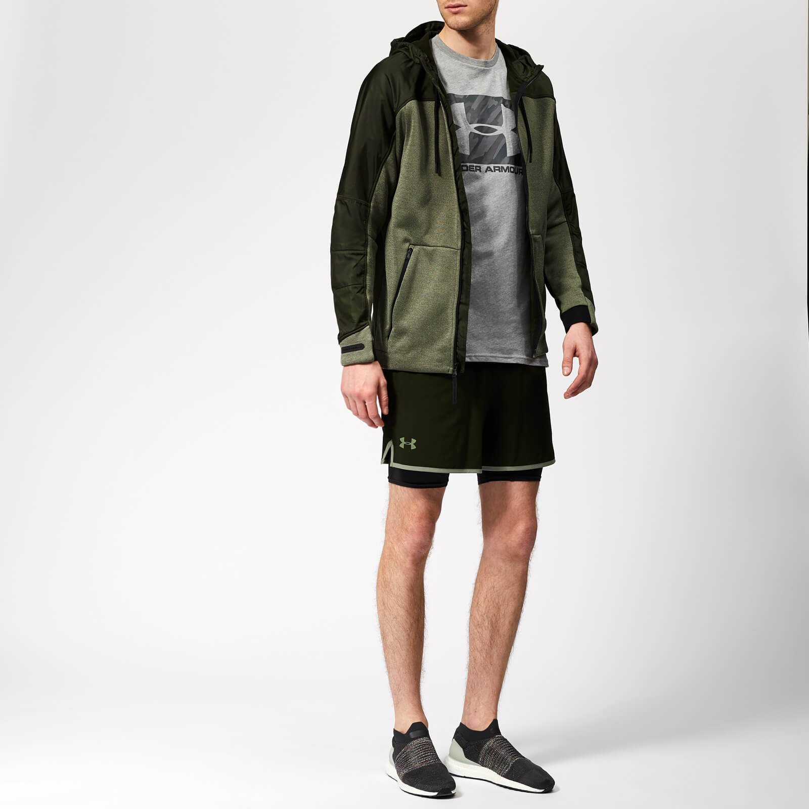 Under Armour Men s Unstoppable Coldgear Swacket Moss Green Artillery Green Coggles
