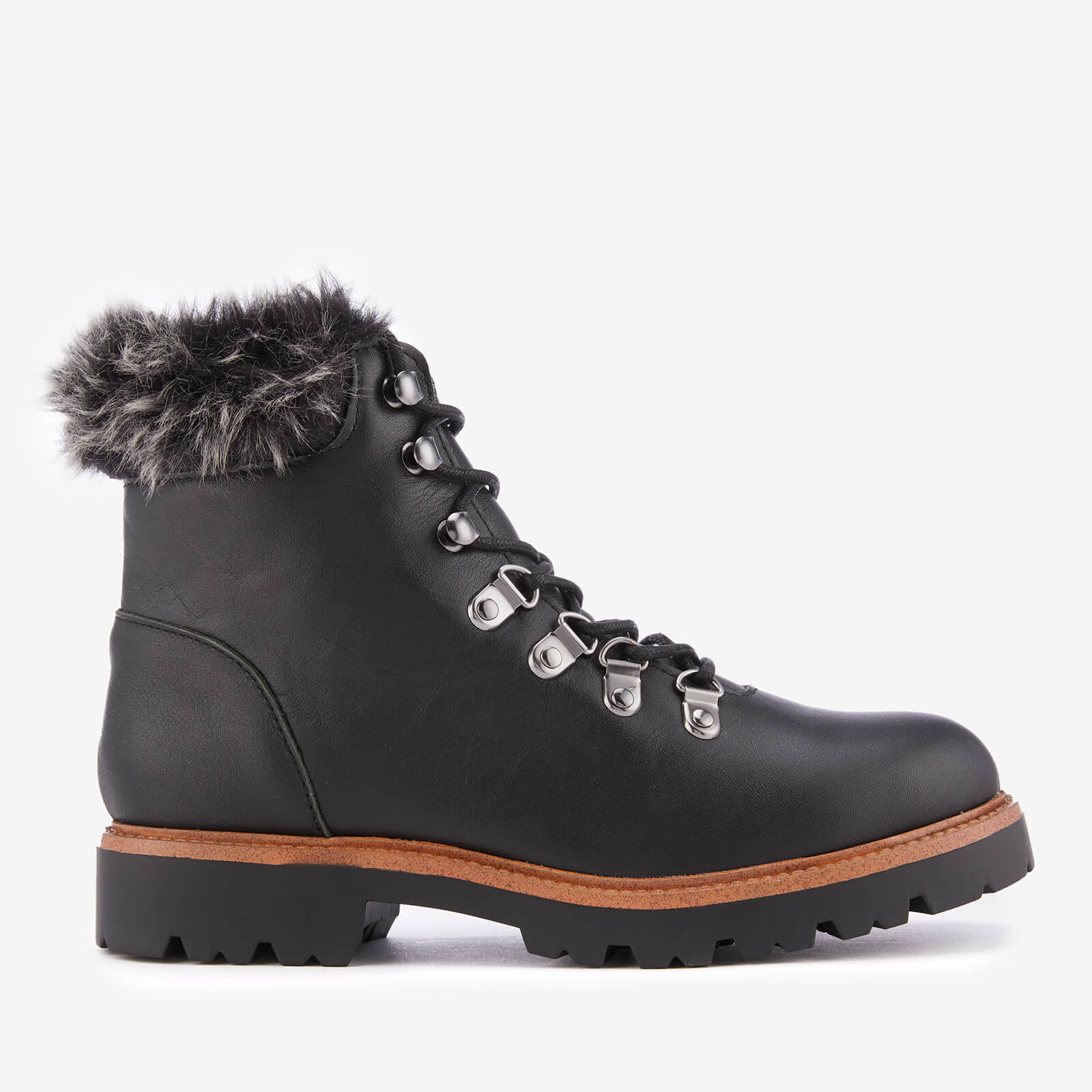 KG Kurt Geiger Women s Tyrone Leather Hiker Style Boots Black Allsole