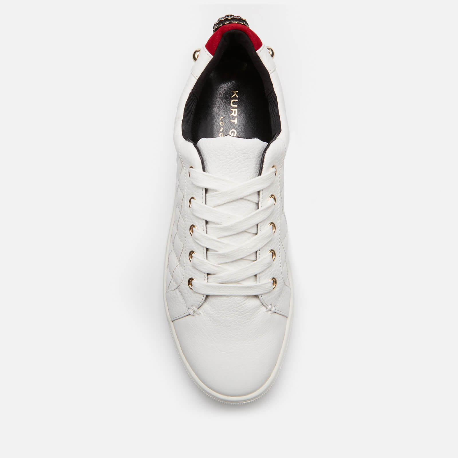 Kurt Geiger London Women s Ludo Quilted Leather Low Top Trainers White Allsole