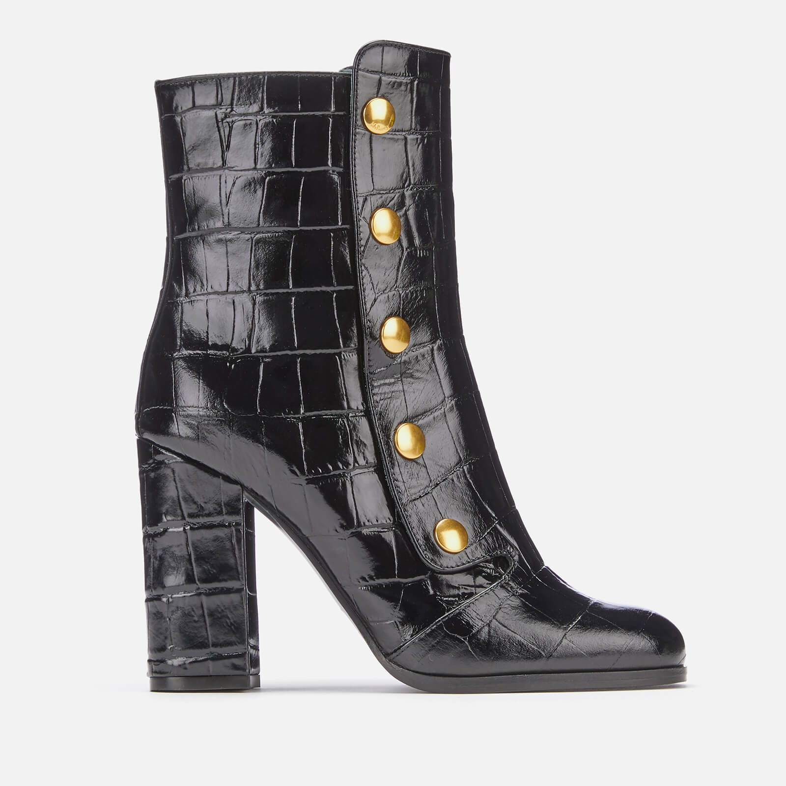 Mulberry Women s Marylebone Leather Heeled Boots Black Coggles
