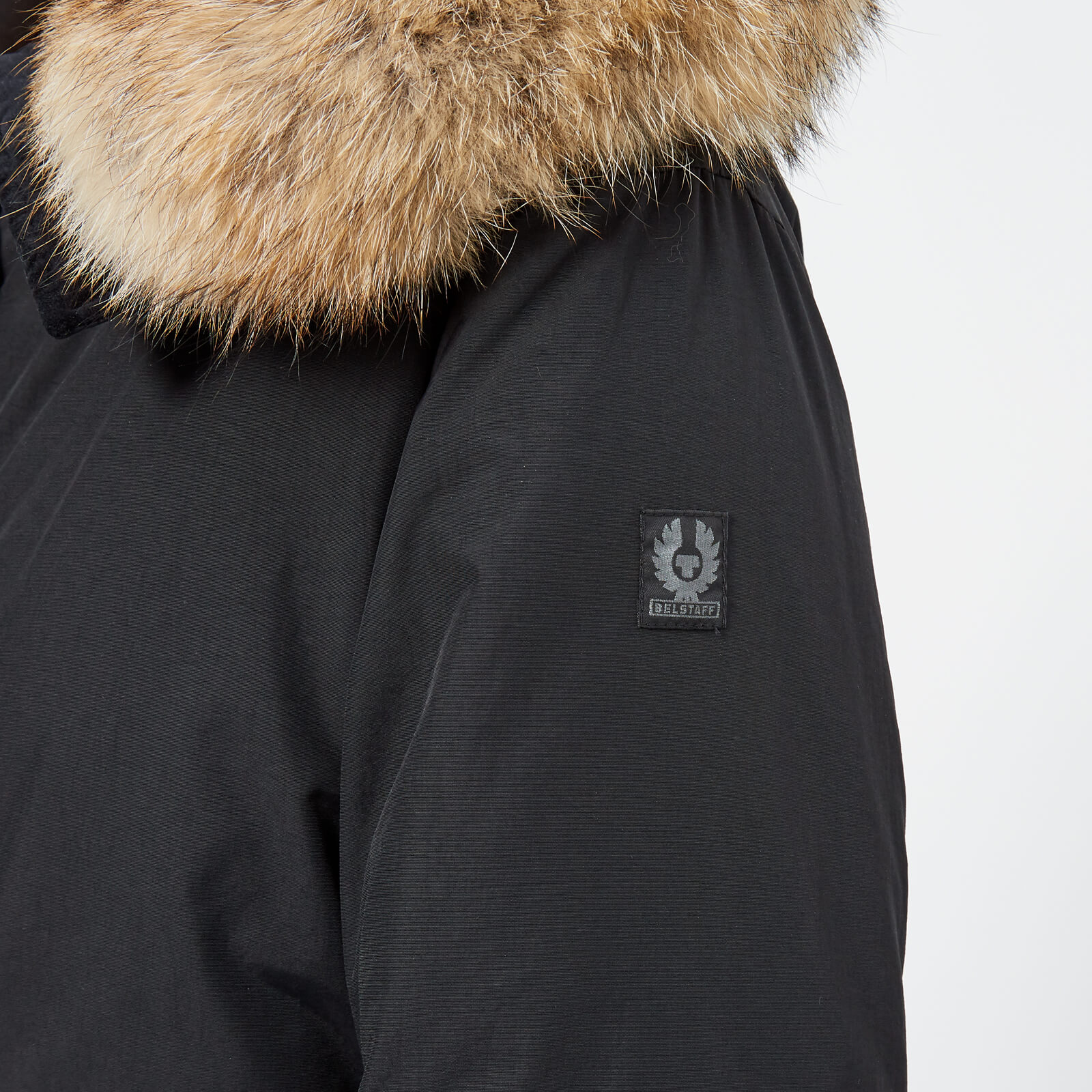 Belstaff Women s Dawlby Fur Trim Coat Black Coggles