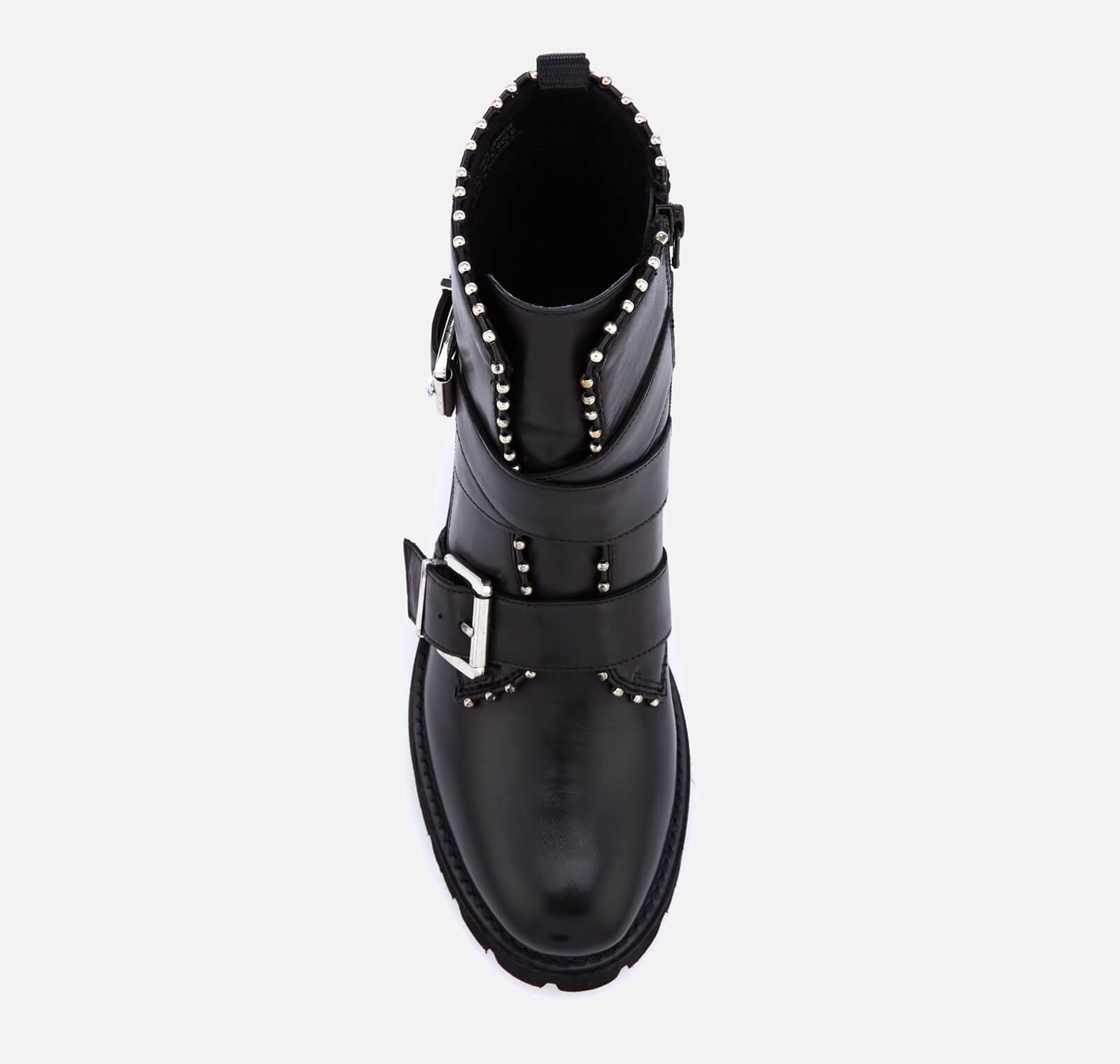 Steve Madden Women s Hoofy Leather Biker Boots Black Allsole