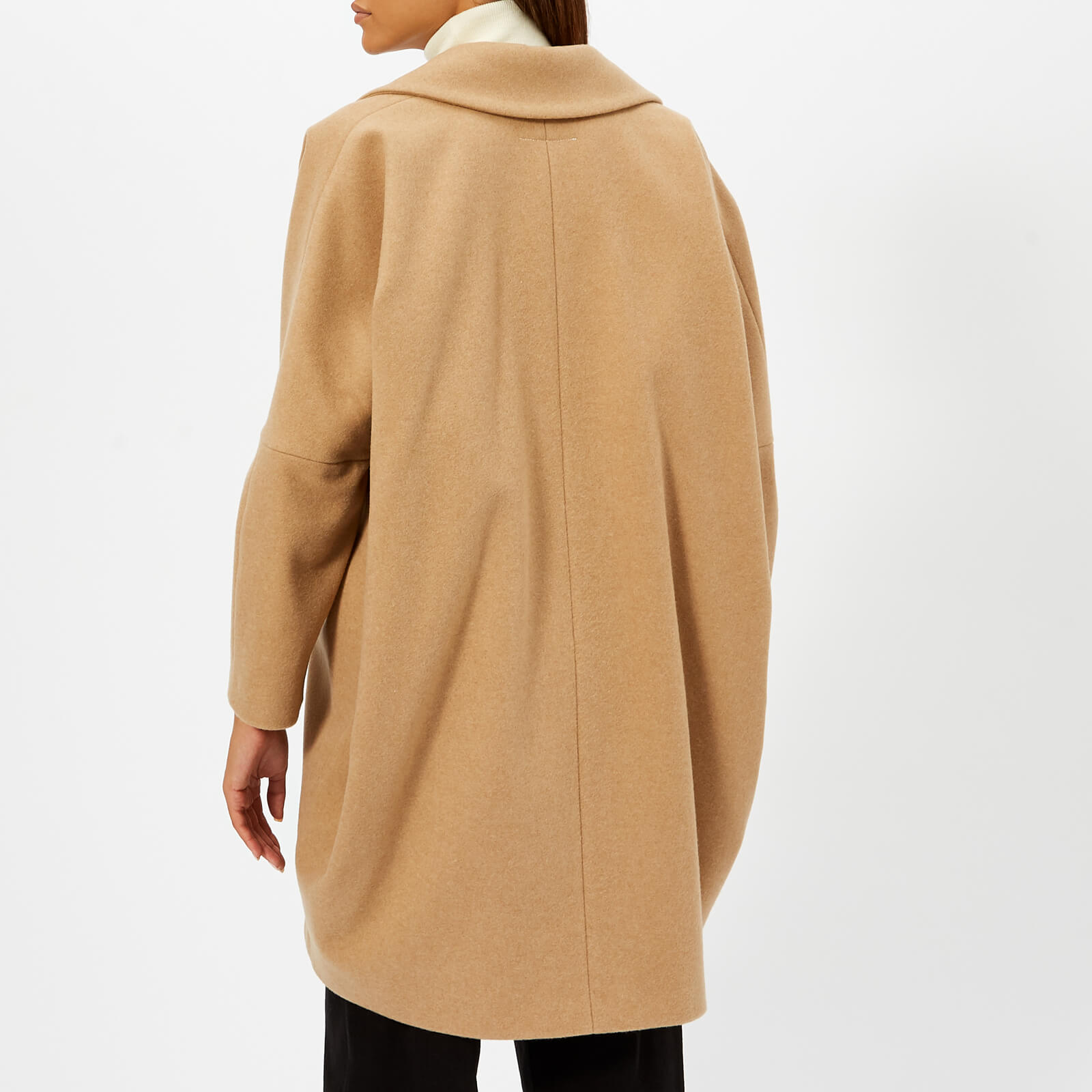 MM6 Maison Margiela Women s Felt Wool Cocoon Coat Beige Coggles