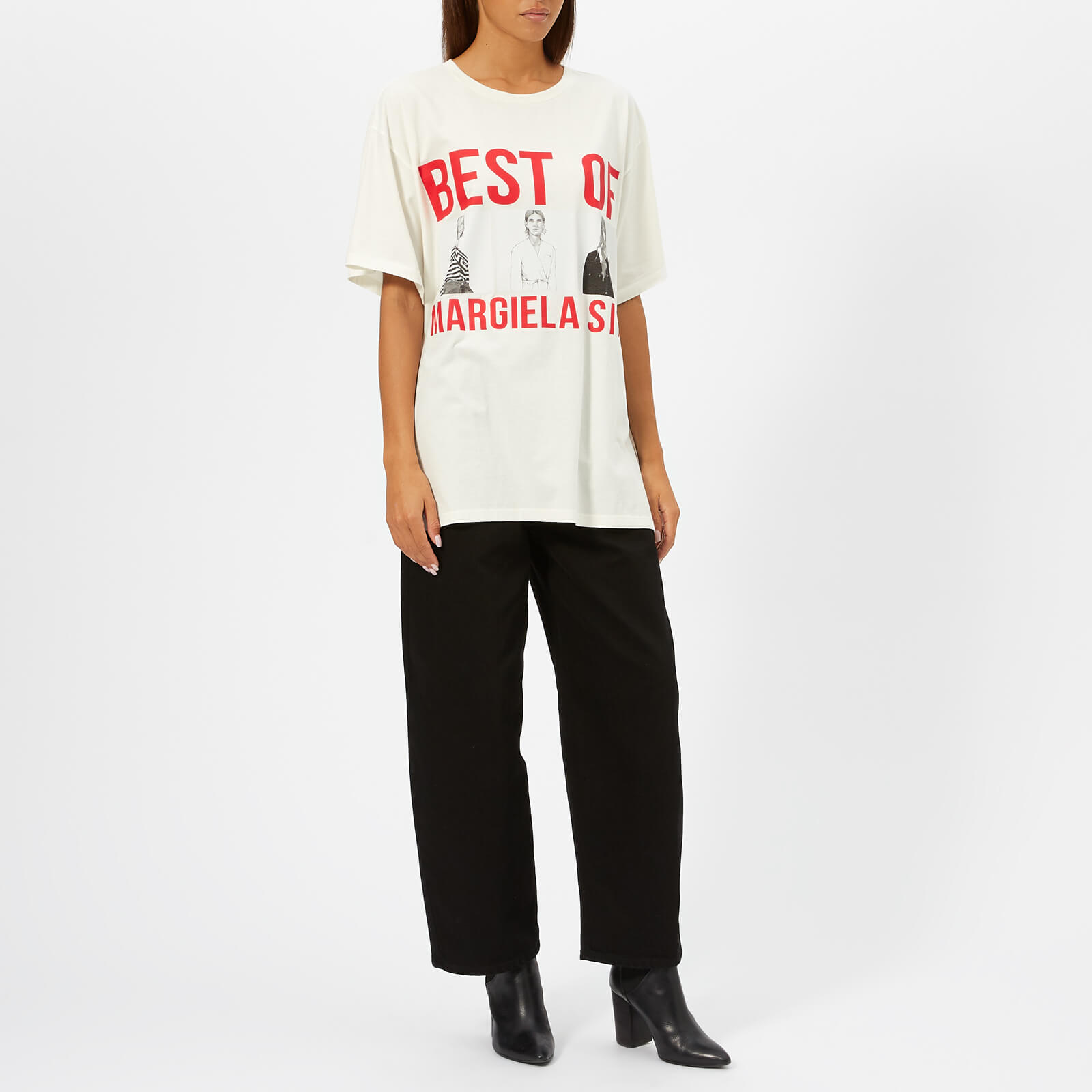MM6 Maison Margiela Women's Oversized Print T-Shirt - White