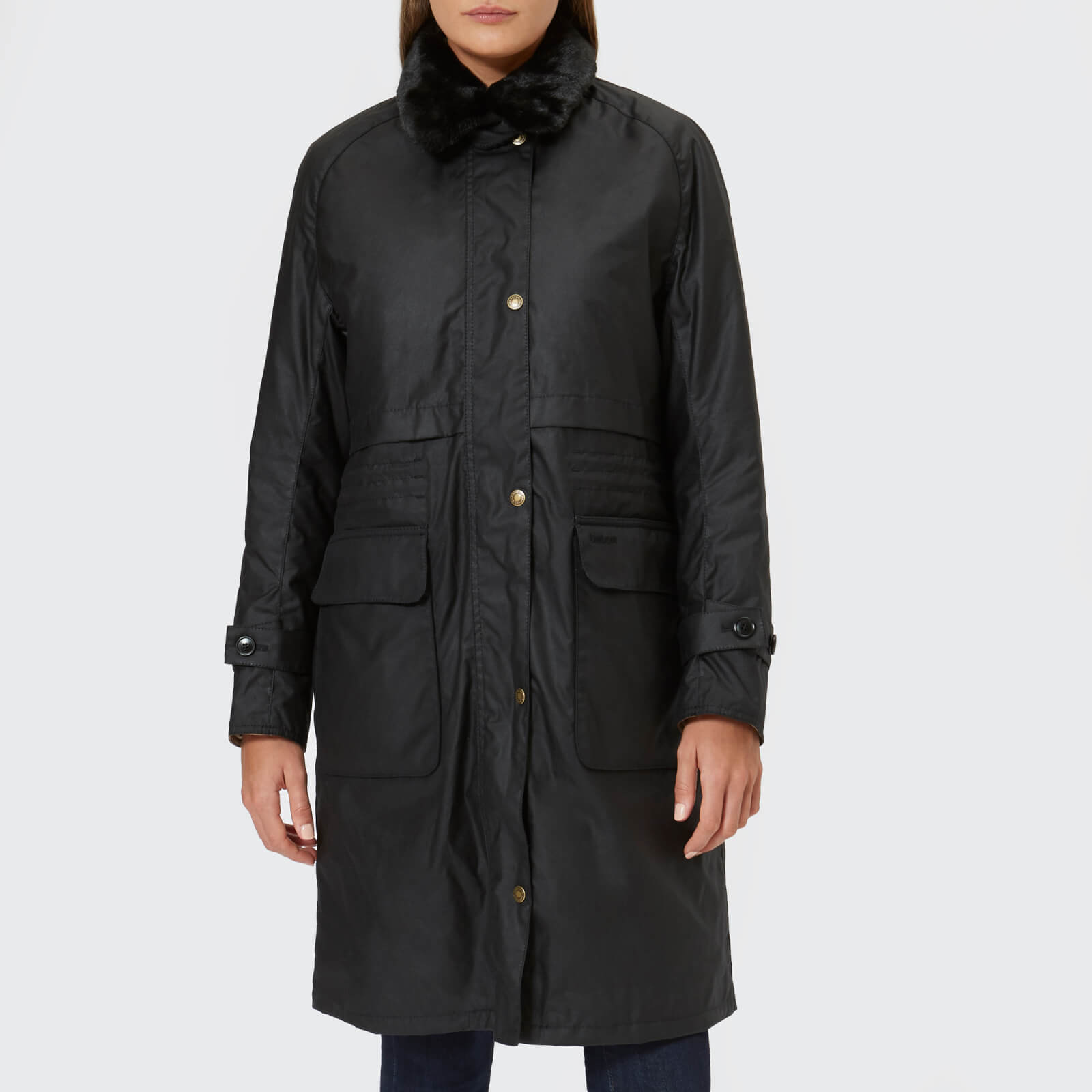 Barbour Heritage Women s Barbour Floree Wax Jacket Black Coggles