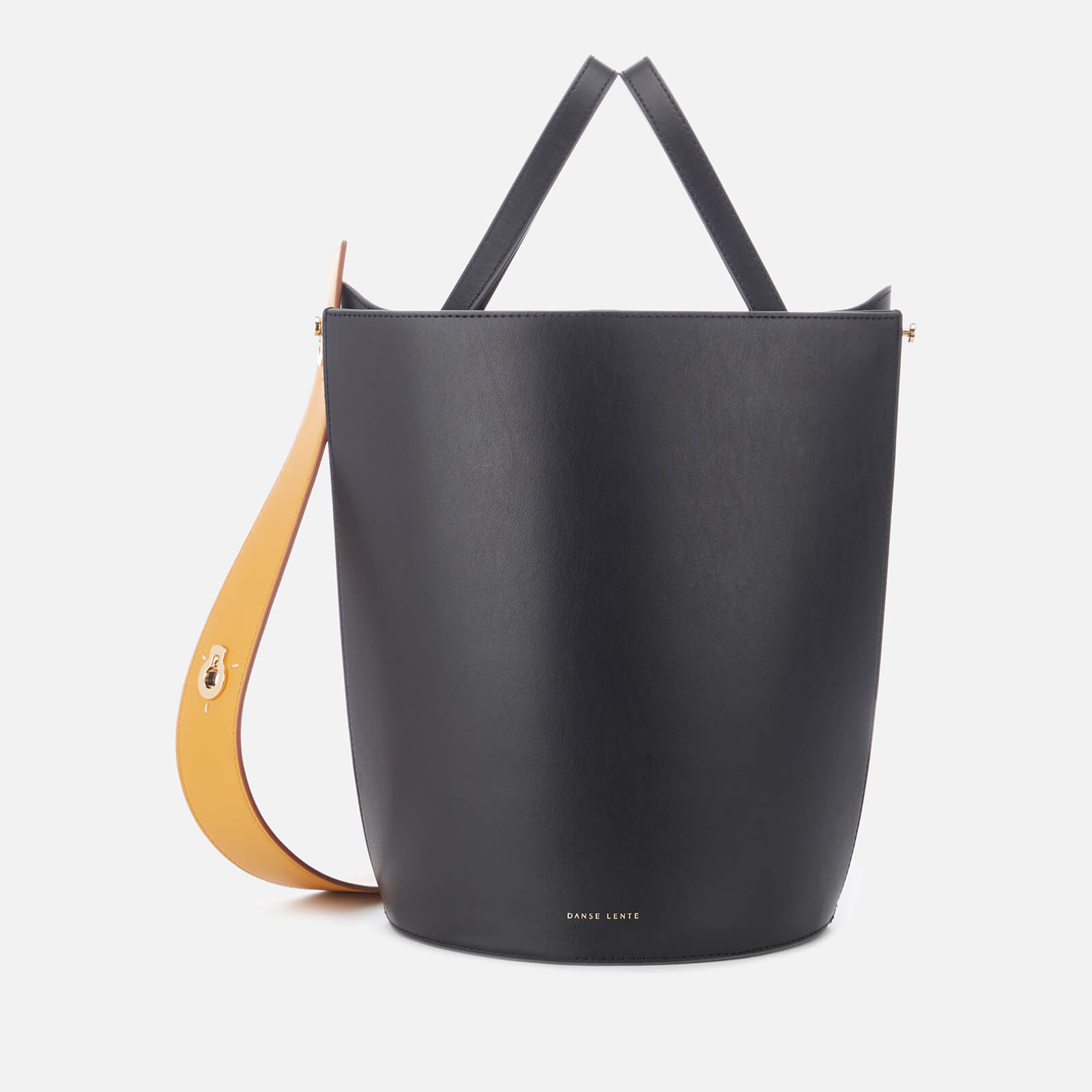 Danse Lente Women s Mini Lorna Small Bucket Bag with Exchangeable Strap Black Ocra Coggles
