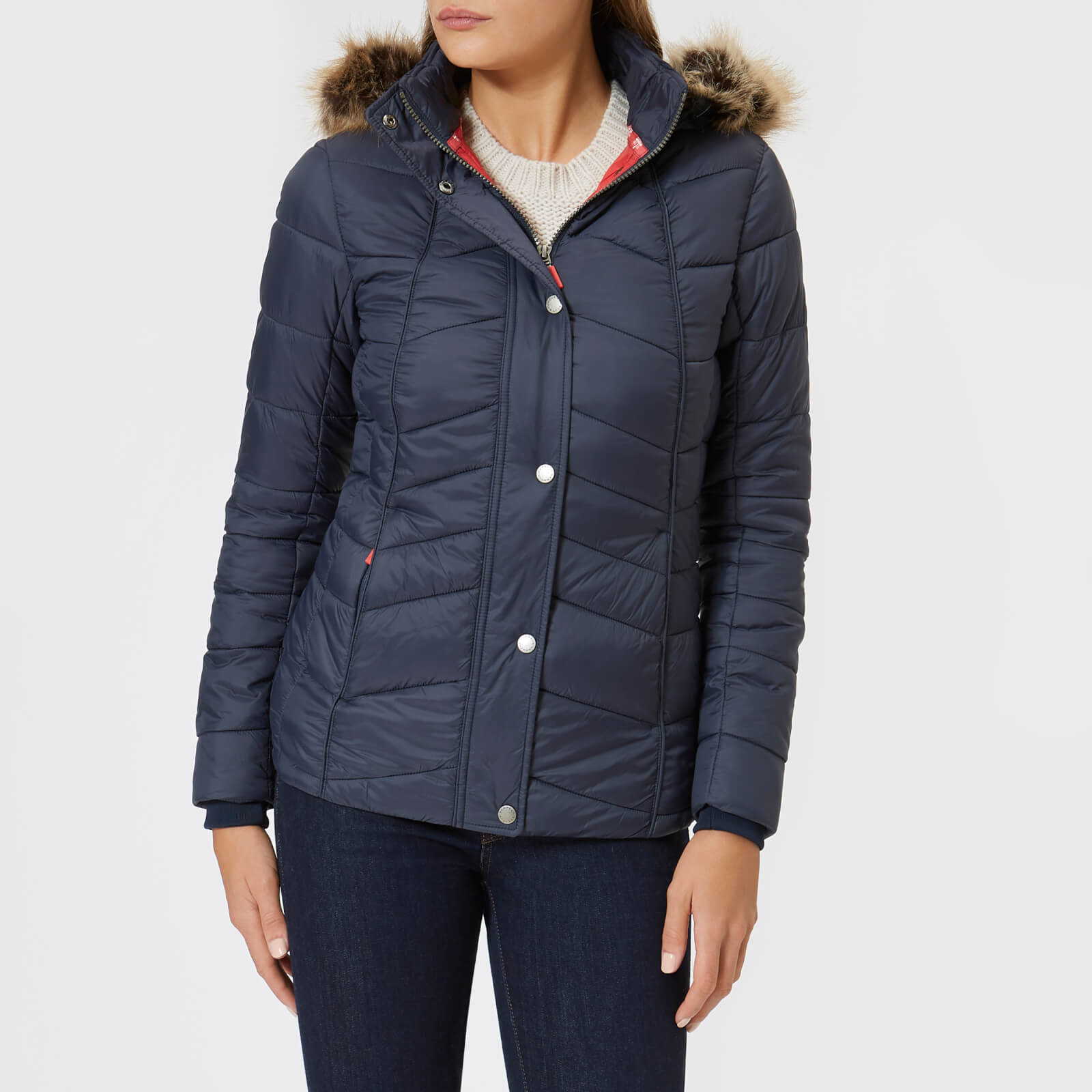 Barbour Women s Bernera Quilt Jacket Navy Reef Red Coggles