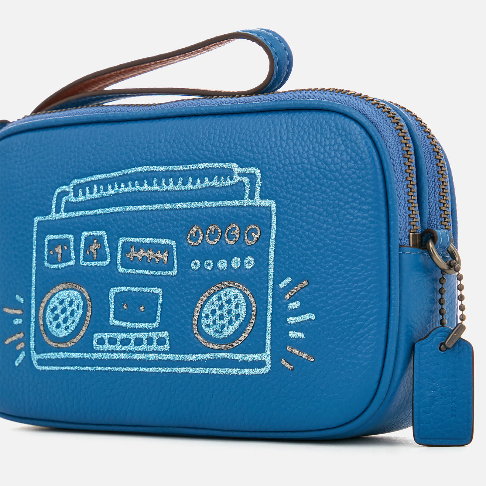 Coach Women's X Keith Haring Cross Body Clutch Bag - Sky Blue | Coggles