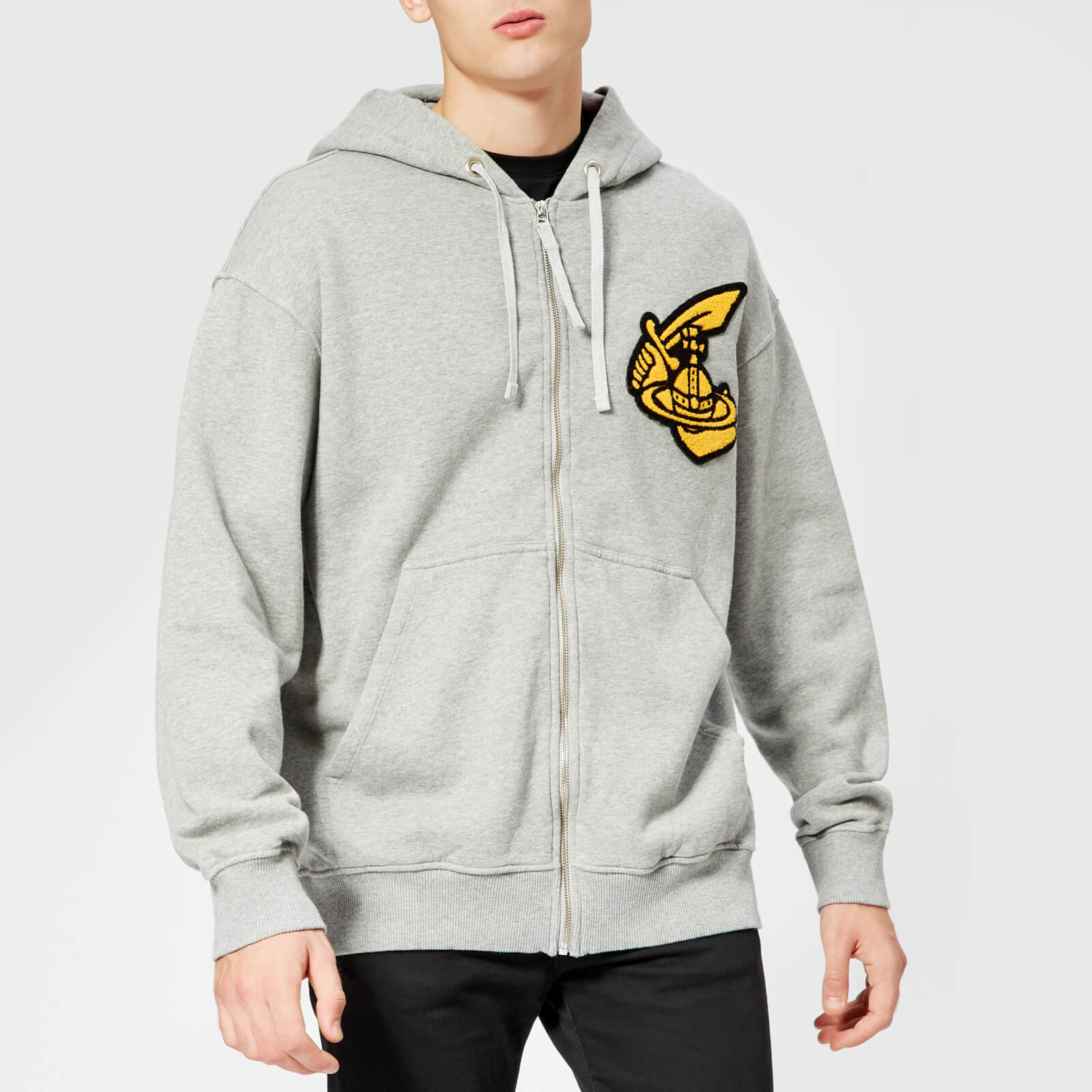 Vivienne Westwood Anglomania Men s Patch Logo Hoodie Grey Coggles