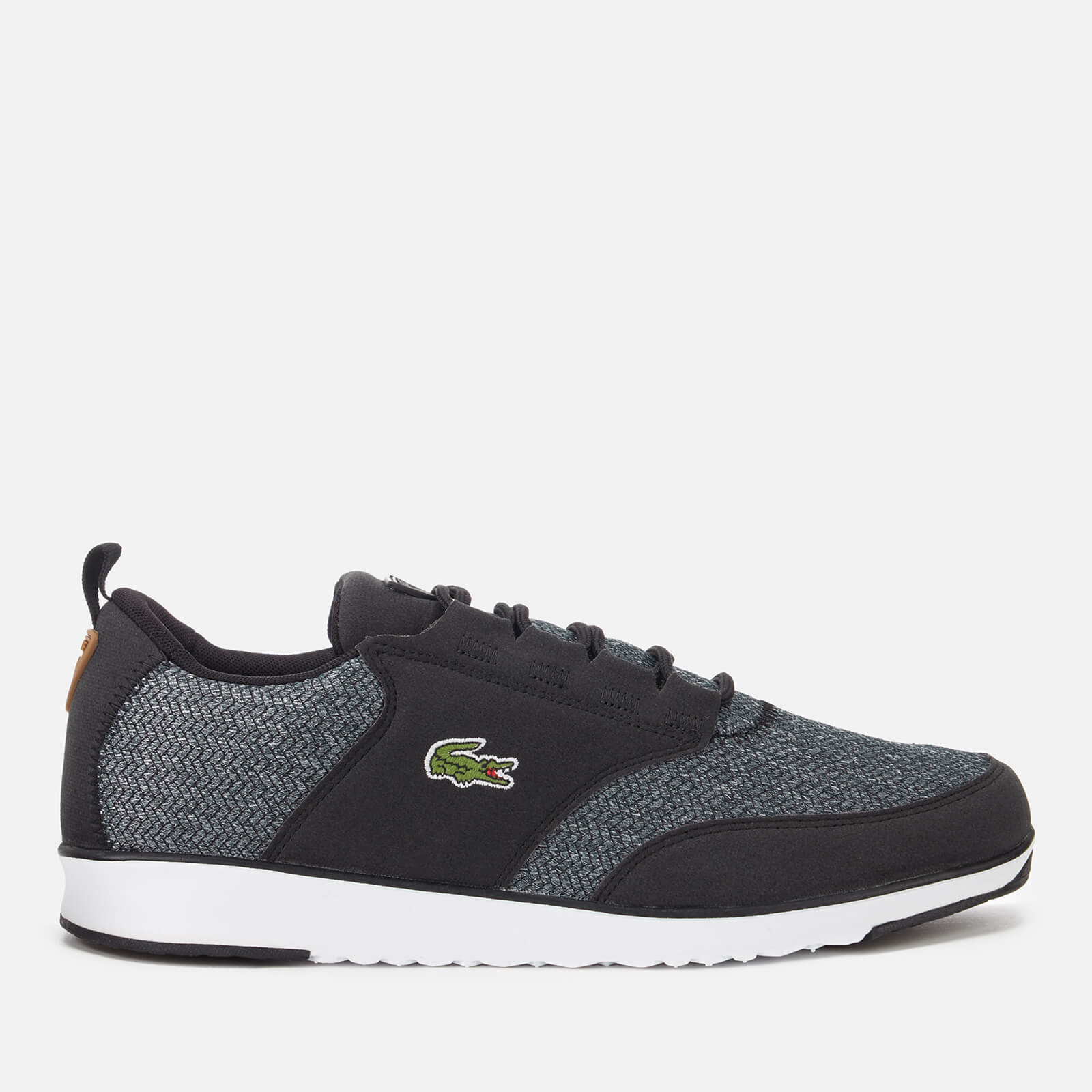 Lacoste Men s Light 318 3 Textile Runner Style Trainers Black Brown Allsole