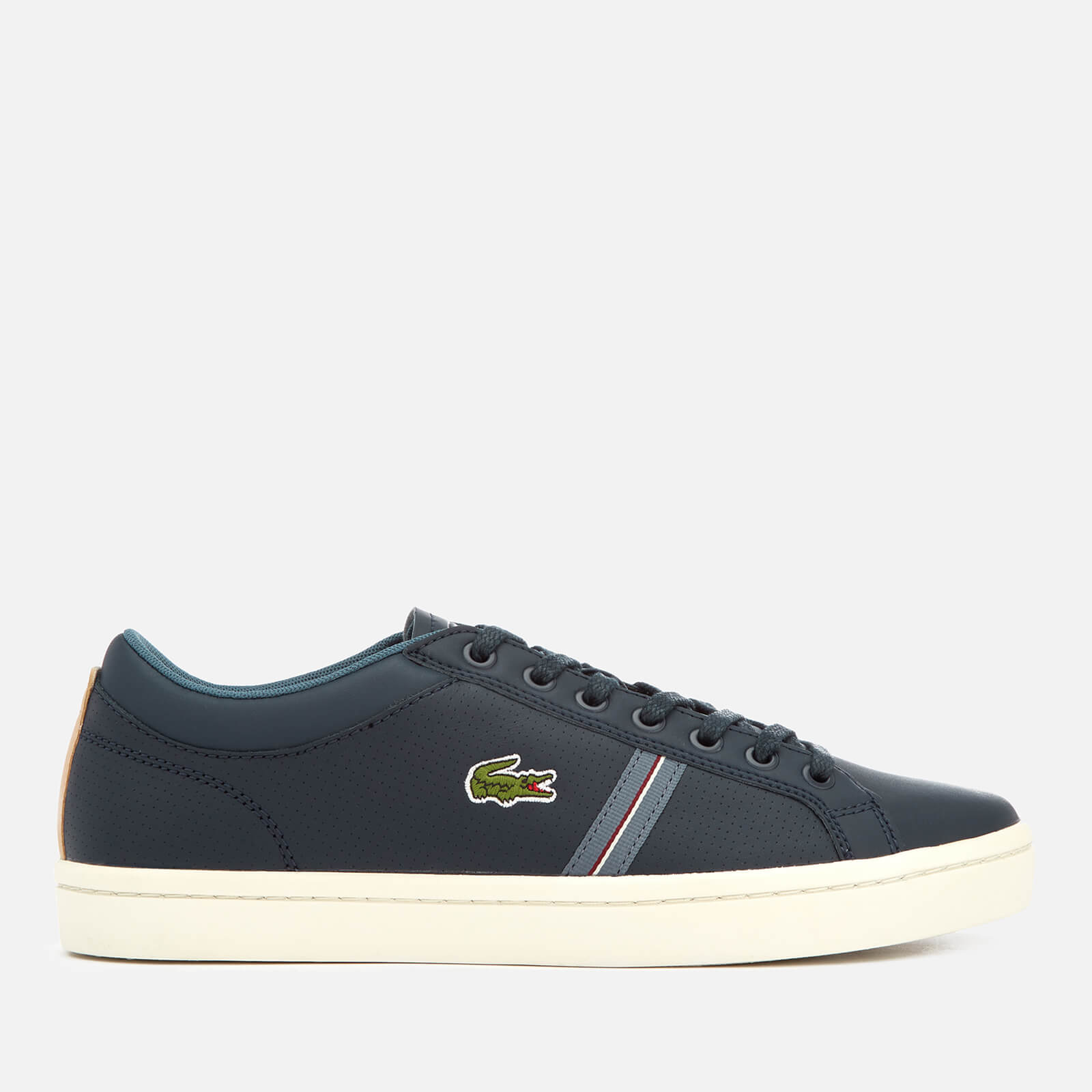 Lacoste Men s Straightset Sport 318 1 Leather Trainers Navy