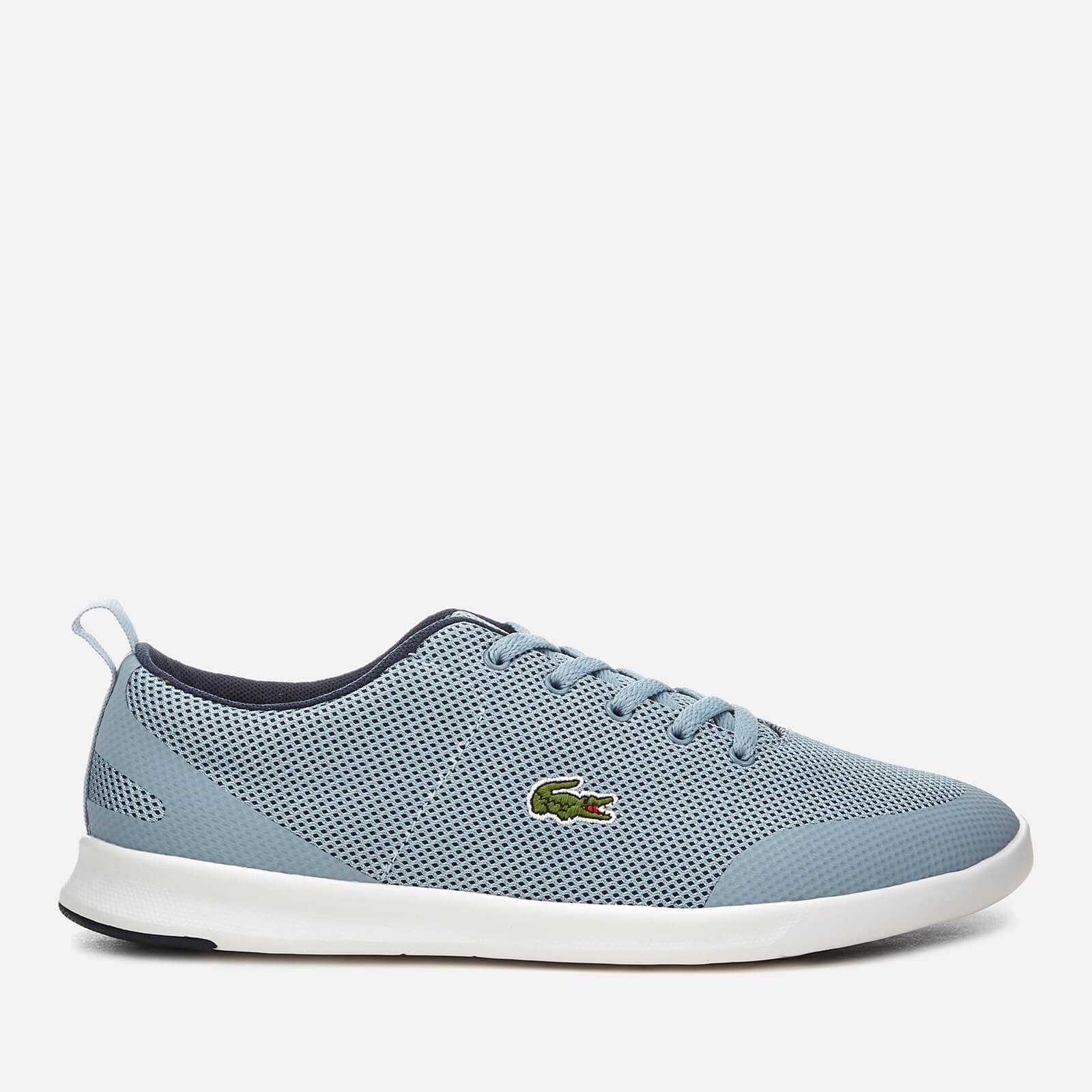 Lacoste Women s Avenir 318 2 Textile Low Profile Trainers Light Blue Navy Allsole
