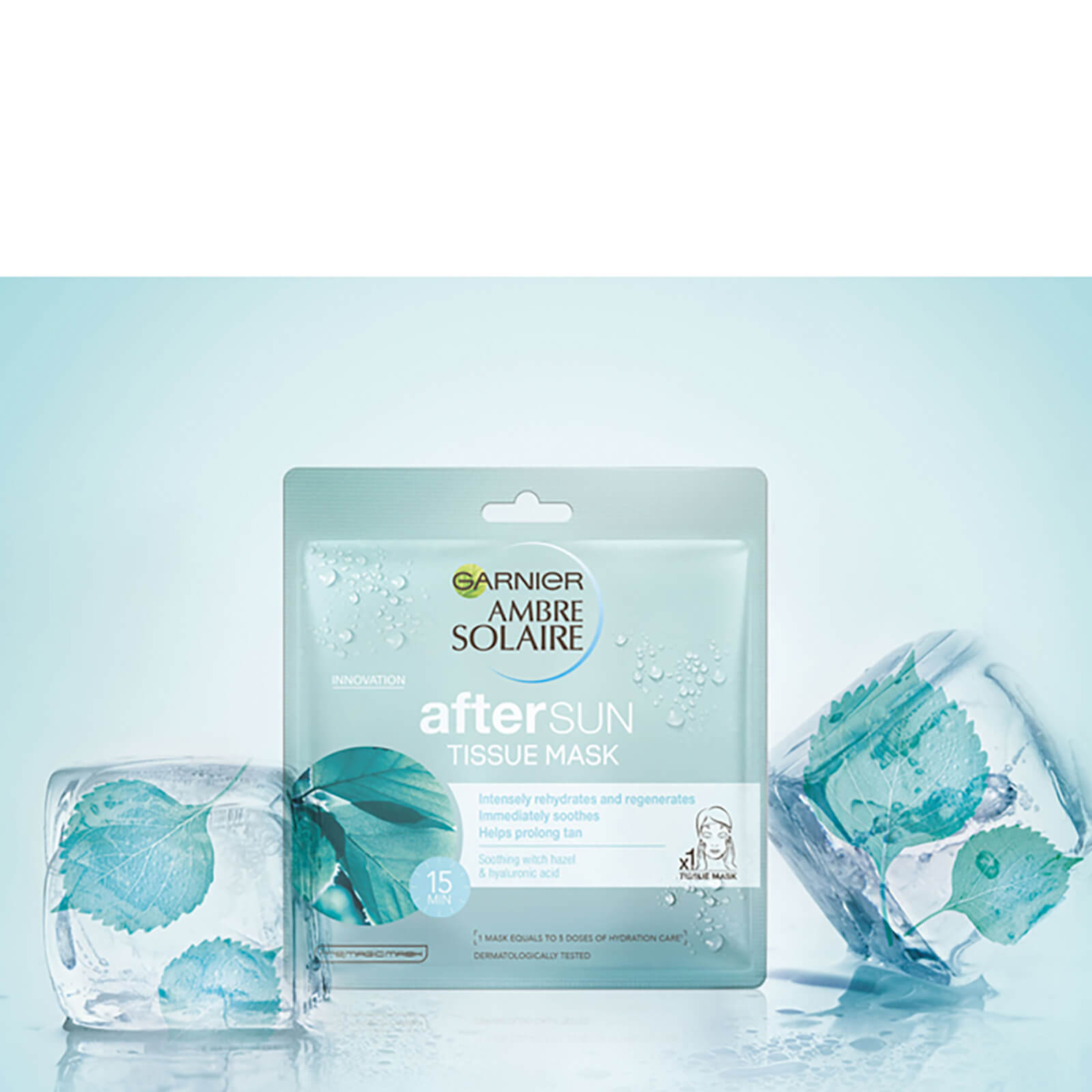 Masque Après-soleil Garnier Ambre Solaire Lot De 3 - Hydratant à L'aloe Vera Et Acide Hyaluronique