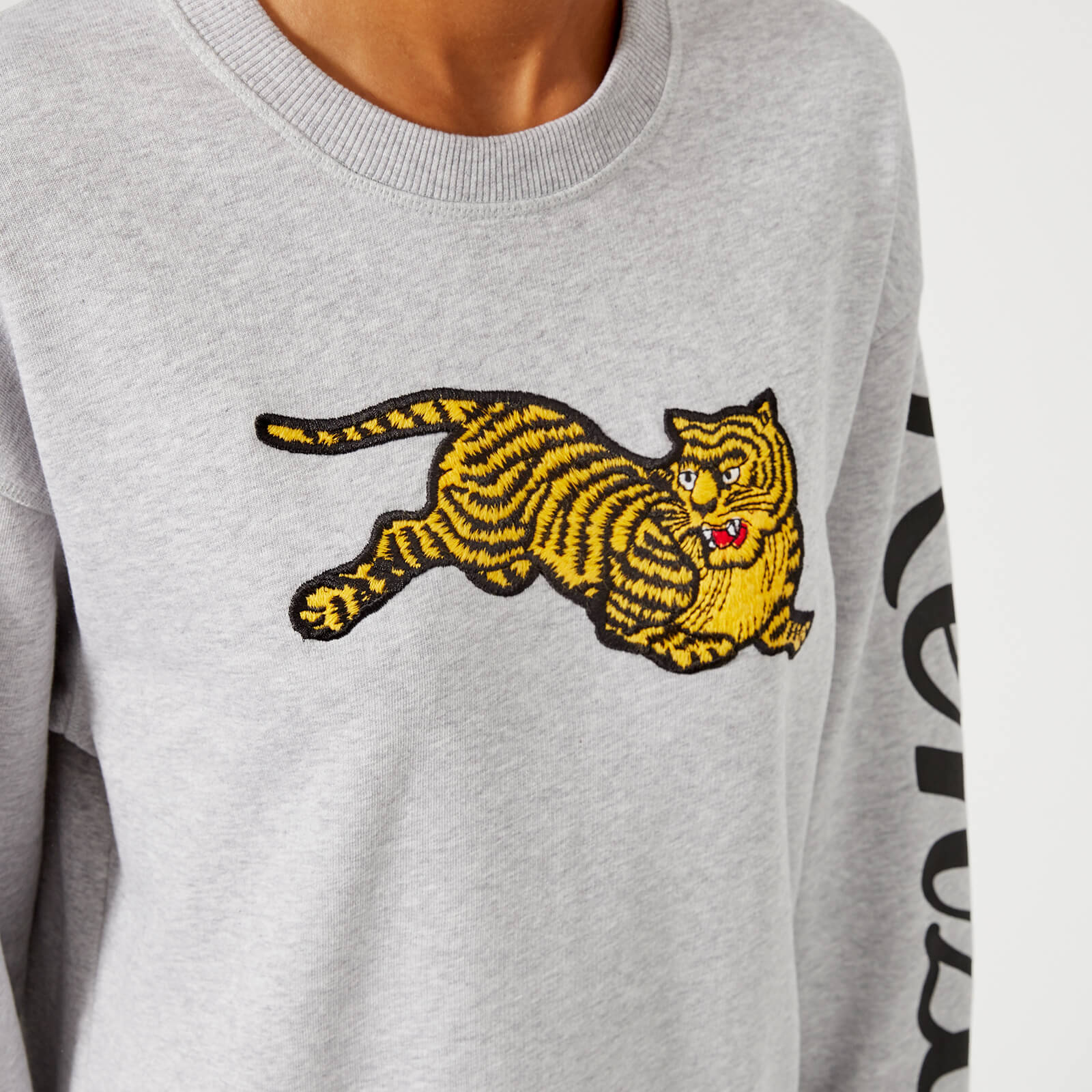 KENZO Women s Jumping Tiger Molleton Sweatshirt Grey Coggles
