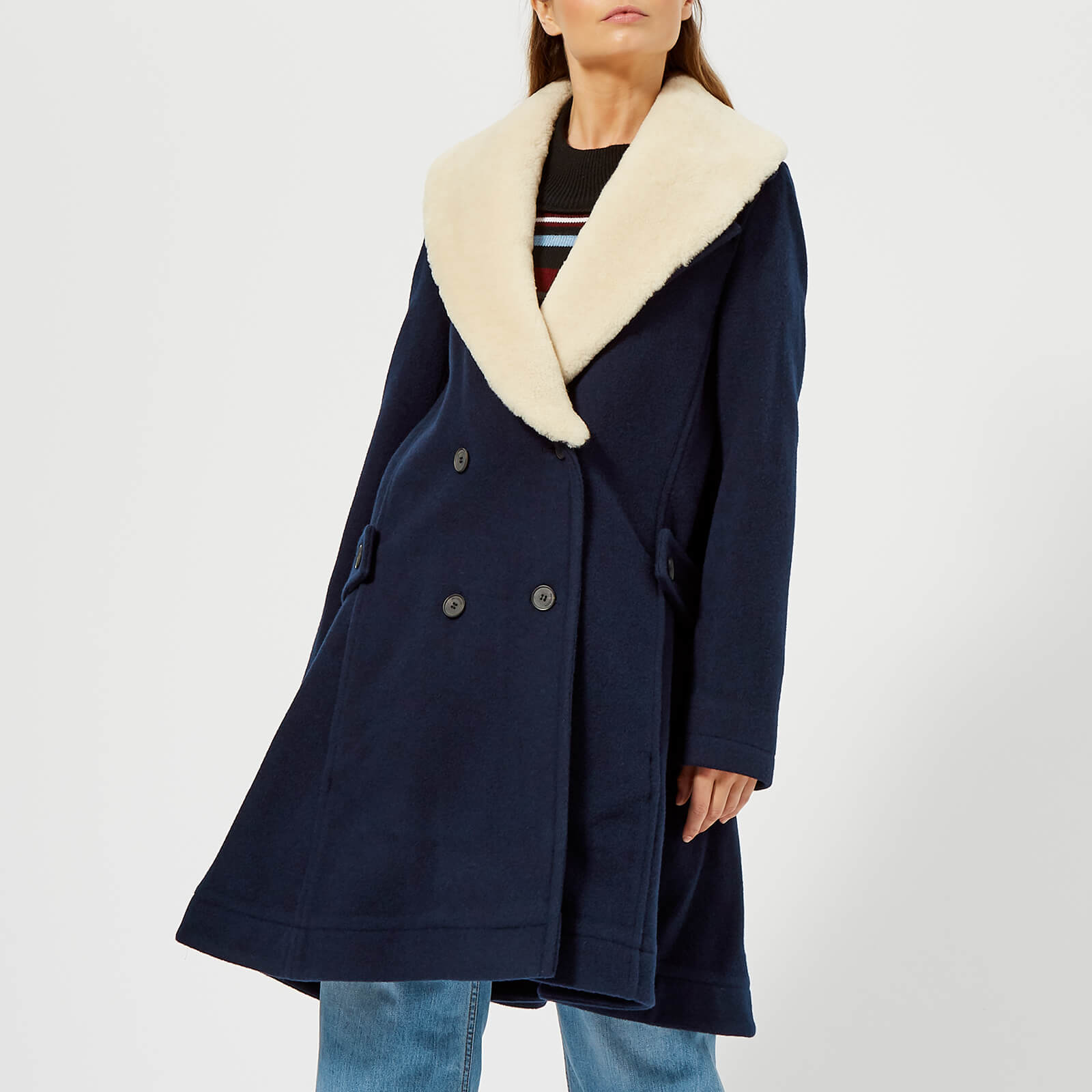 Women's wool swing coat cheap