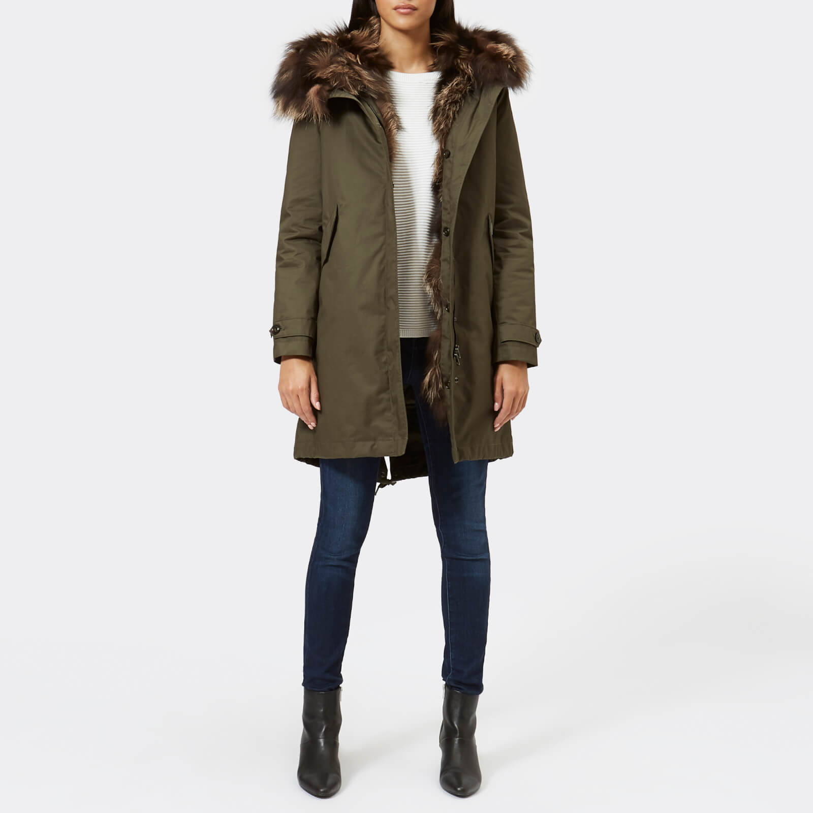 Woolrich Women s Literary Silver Fox Parka Military Olive Coggles