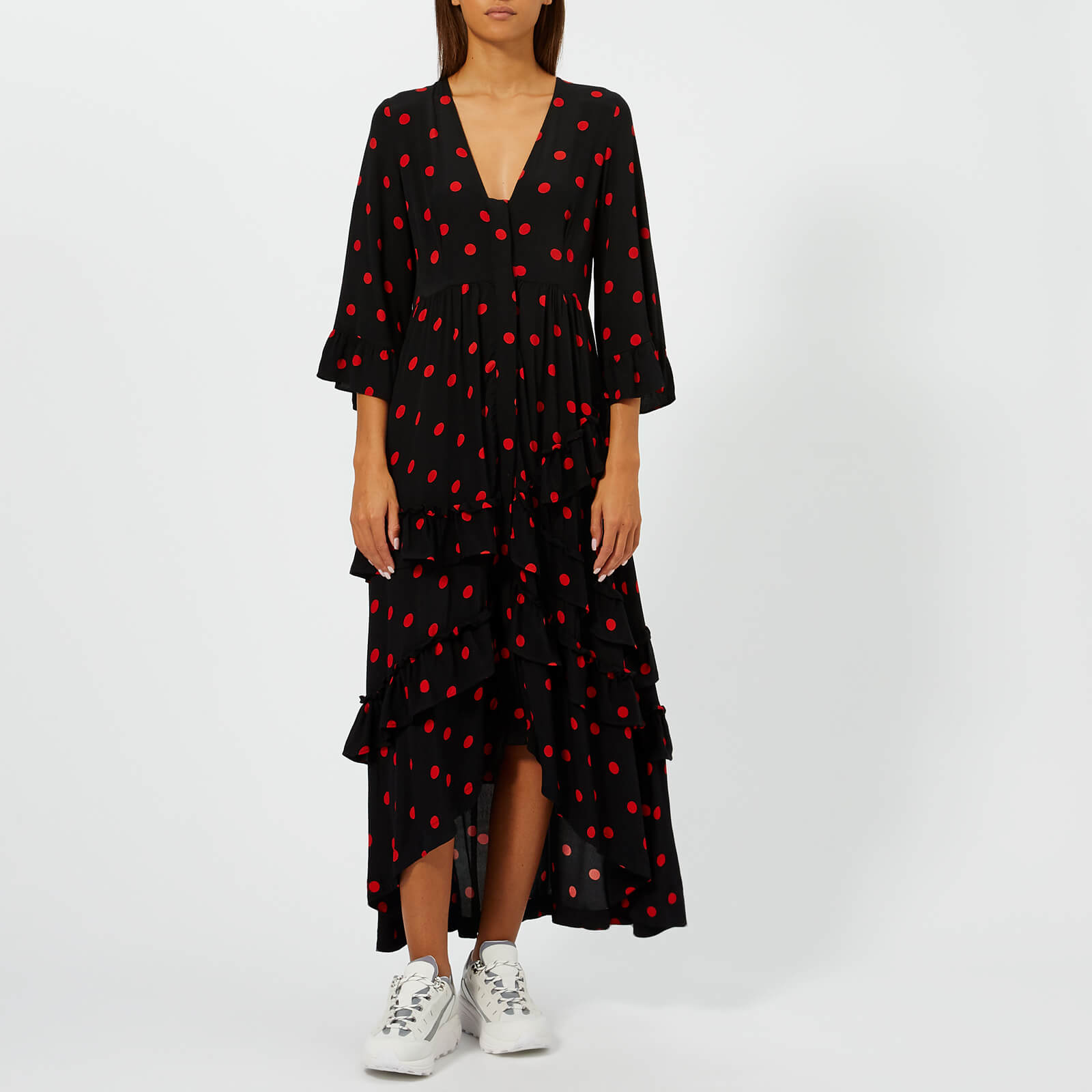 Barra crepe dress ganni 2025