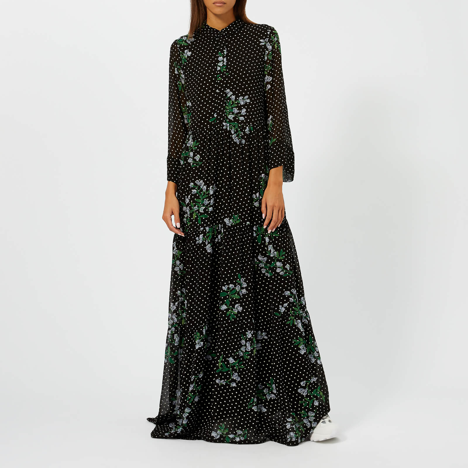 Ganni Women s Rometty Georgette Dress Black Coggles