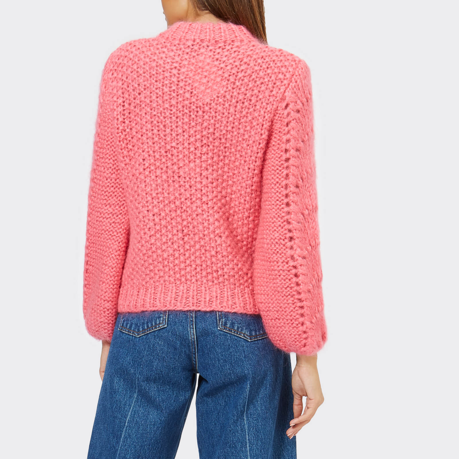 Ganni Women s The Julliard Mohair Jumper Hot Pink Coggles