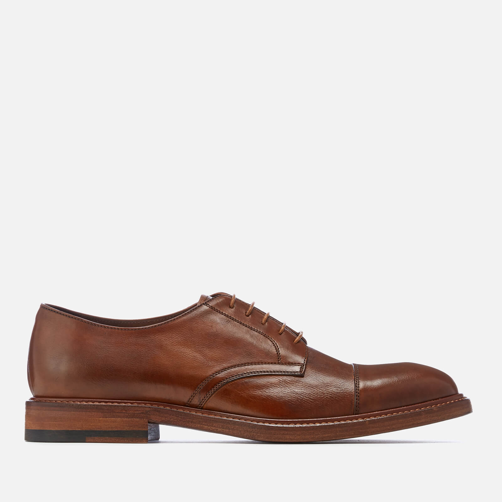 Paul Smith Men s Rosen Leather Toe Cap Derby Shoes Tan Allsole