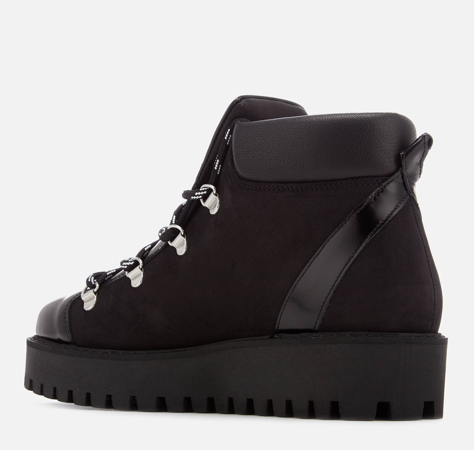 Ganni Women s Alma Hiking Style Flat Boots Black