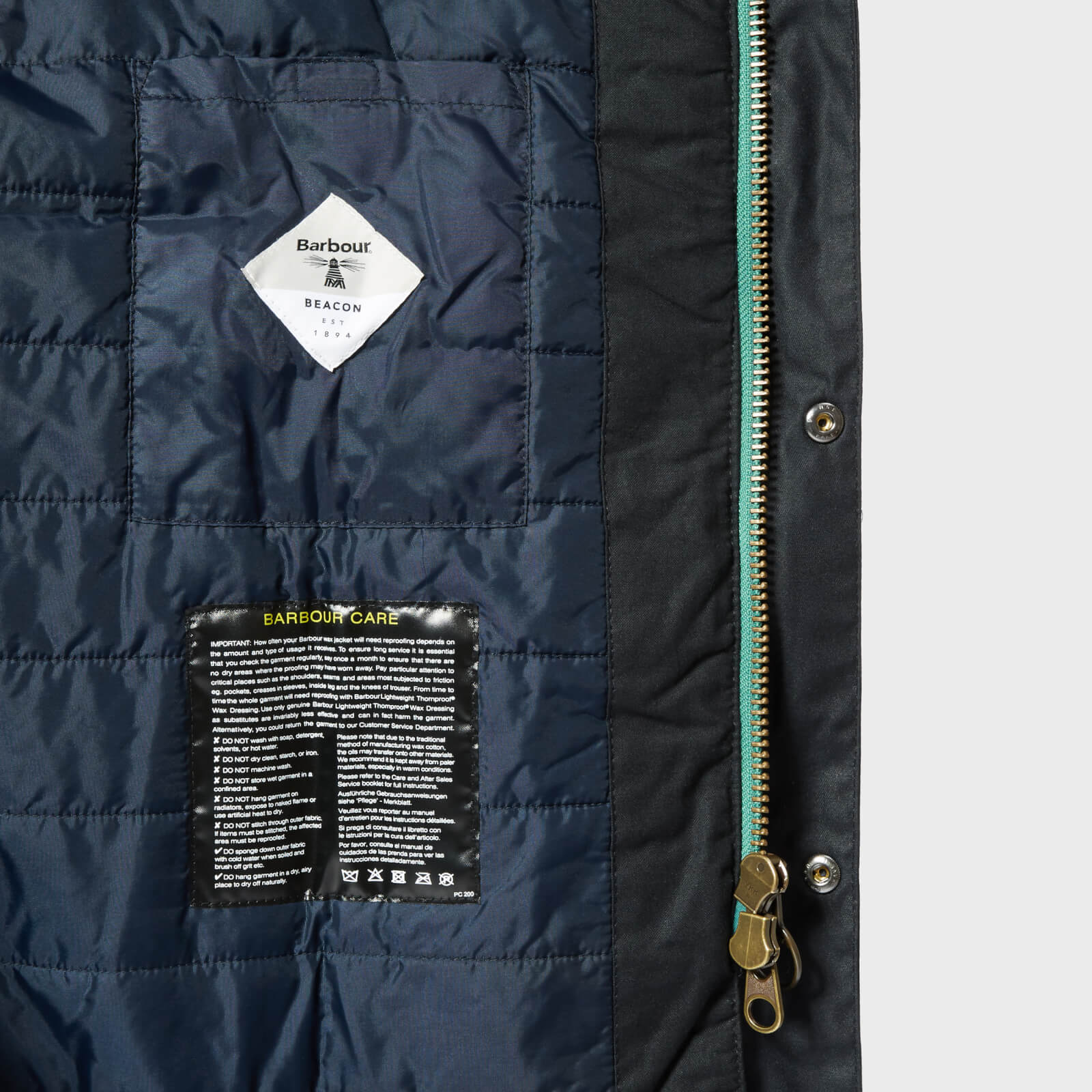 Barbour Men s Beacon Aira Wax Jacket Navy Coggles