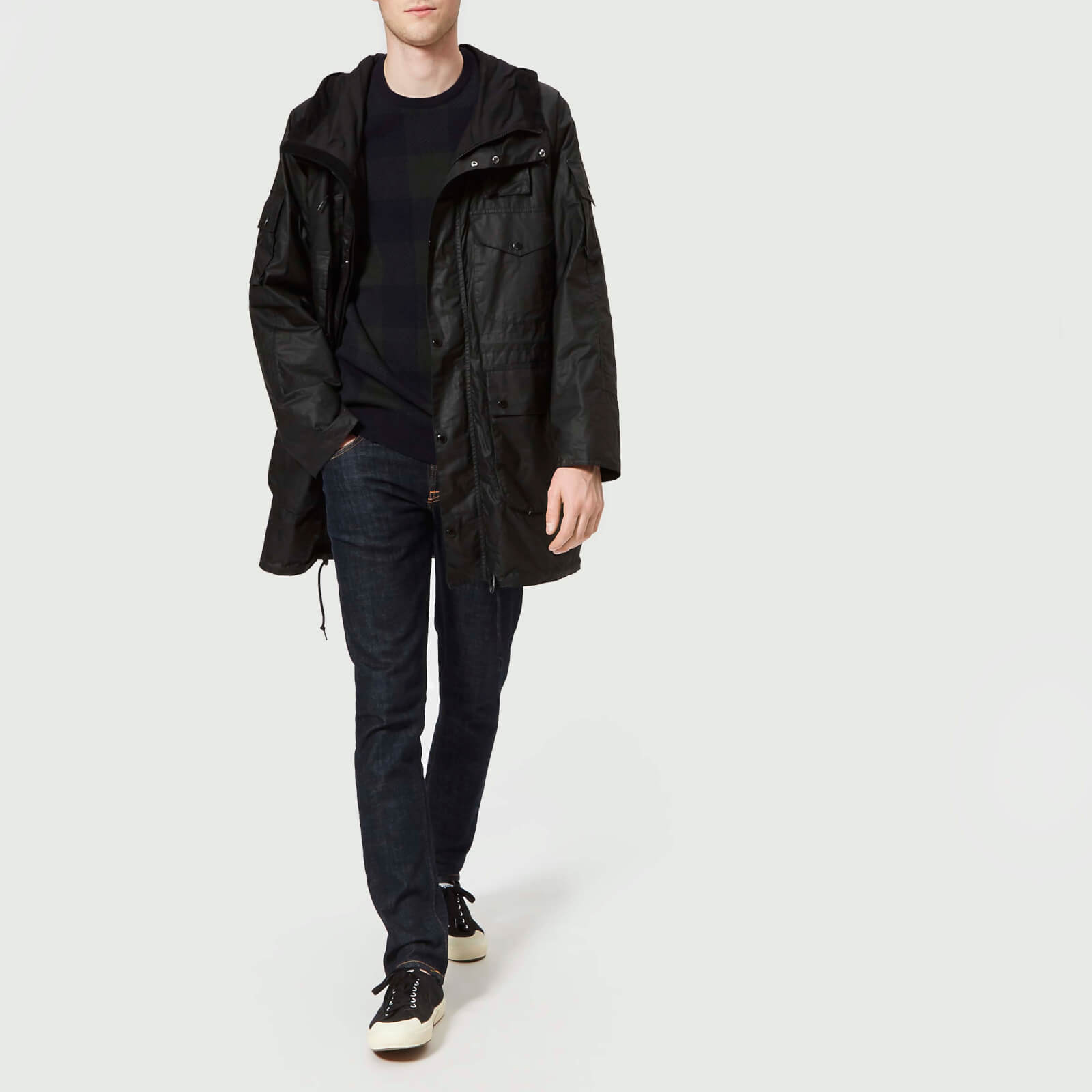 Engineered garments barbour zip parka discount