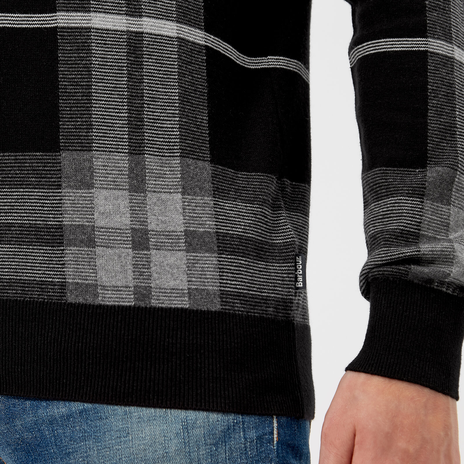 Barbour tartan jacquard deals crew neck sweater