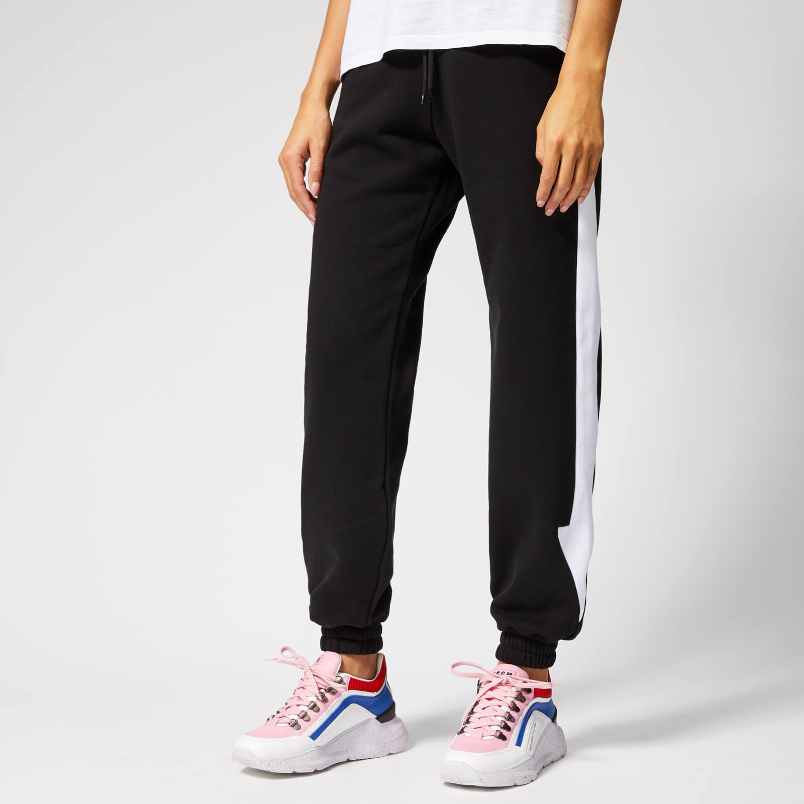 ボトムスその他 MSGM JOGGING PANTS WITH LOGO PRINT (2000MDP500_20000494) msgm-teen-black-gold-logo-